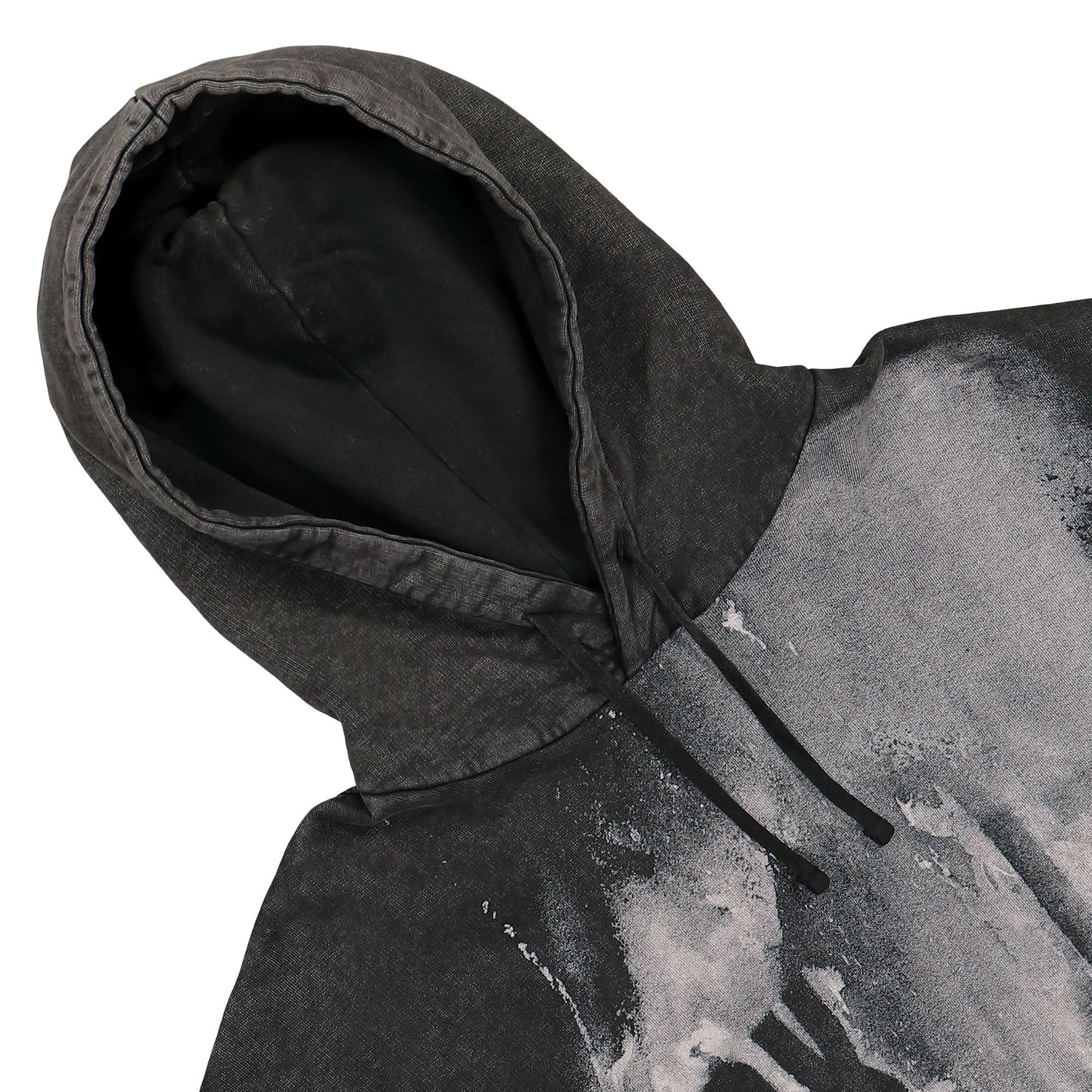 1017 Alyx 9SM Mark Flood Oversized Graphic Hoodie Black Detail view 3 | Gate