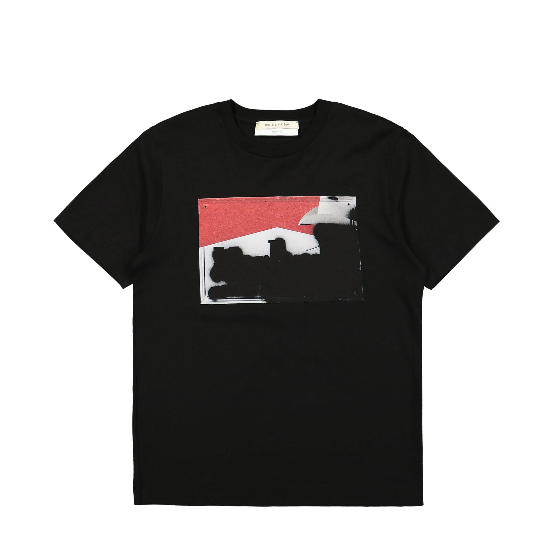 1017 Alyx 9SM Short Sleeve Graphic T-Shirt Black Detail view 1 | Gate