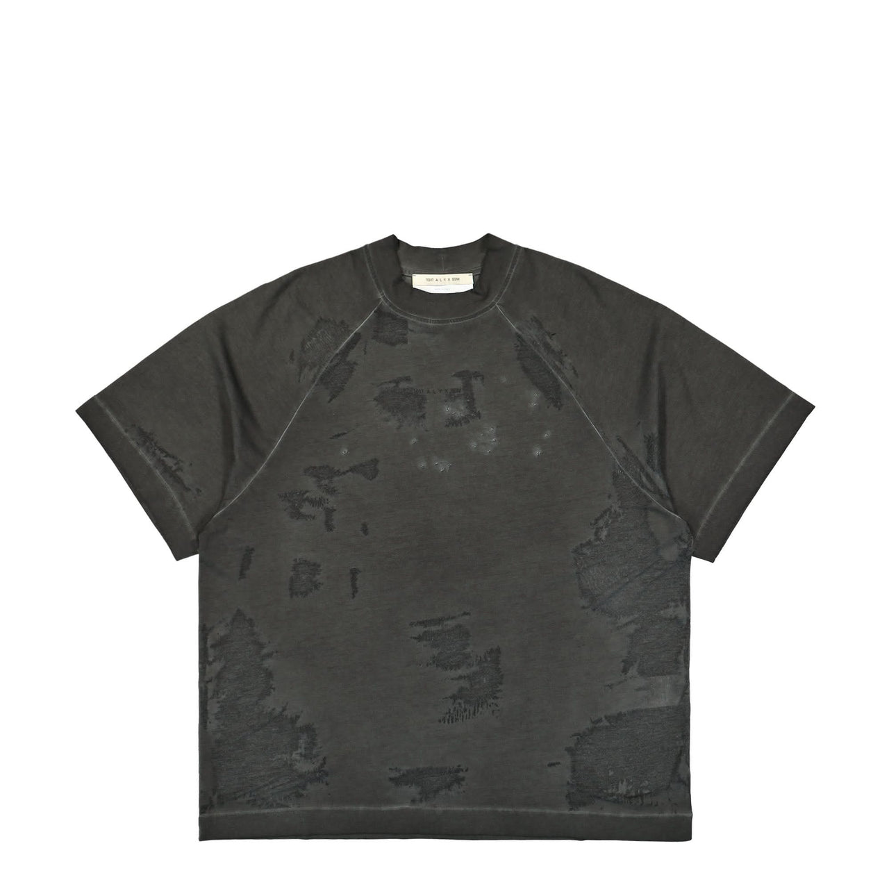 1017 Alyx 9SM Oversized Translucent Graphic Logo T-Shirt Black Detail view 1 | Gate