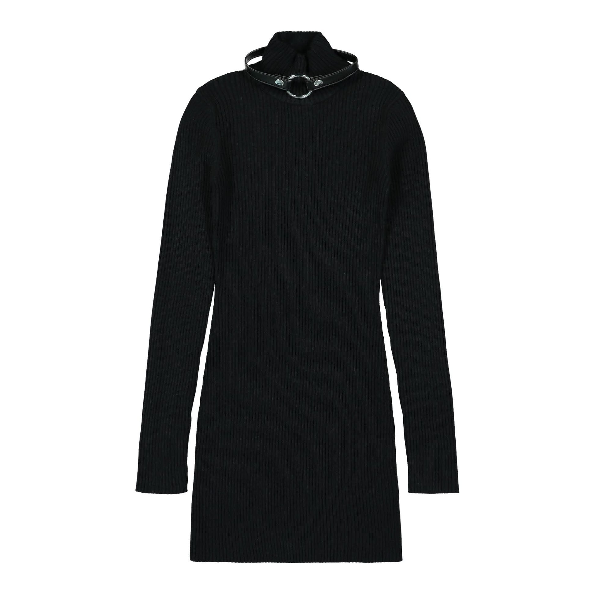 1017 Alyx 9SM Bondage Knit Dress Black Detail view 1 | Gate