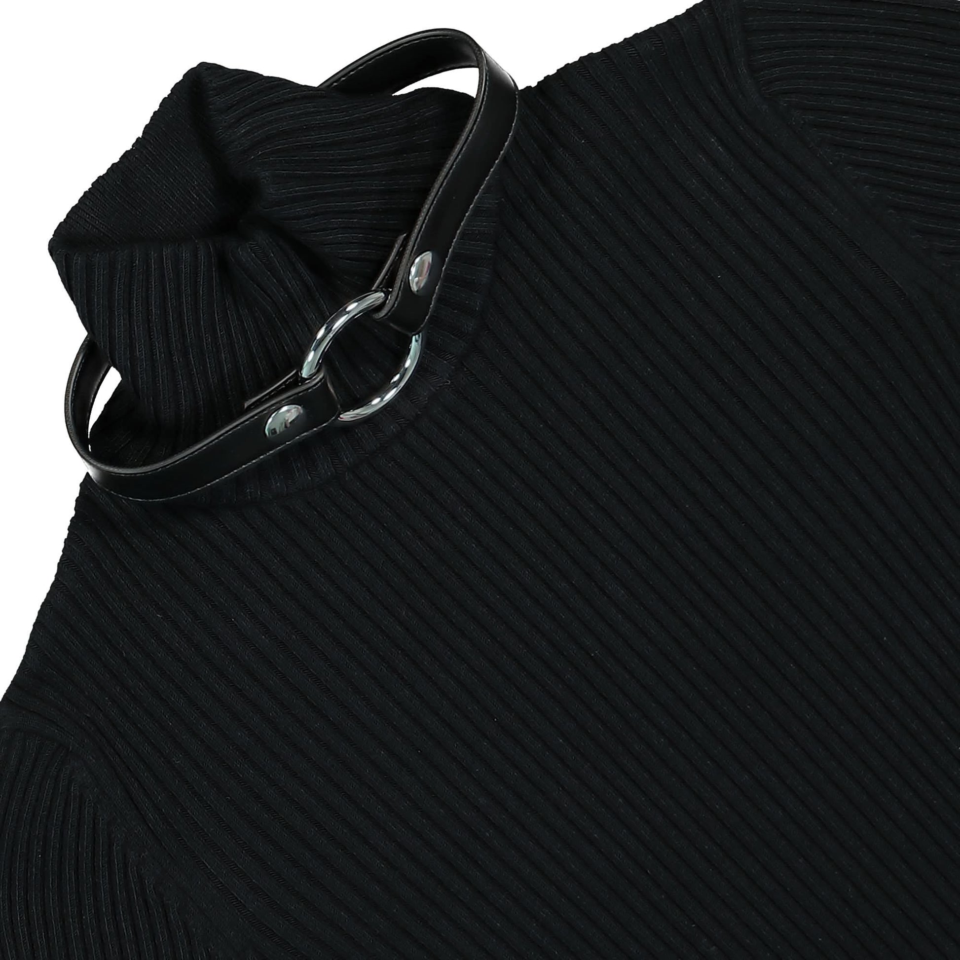 1017 Alyx 9SM Bondage Knit Dress Black Detail view 3 | Gate