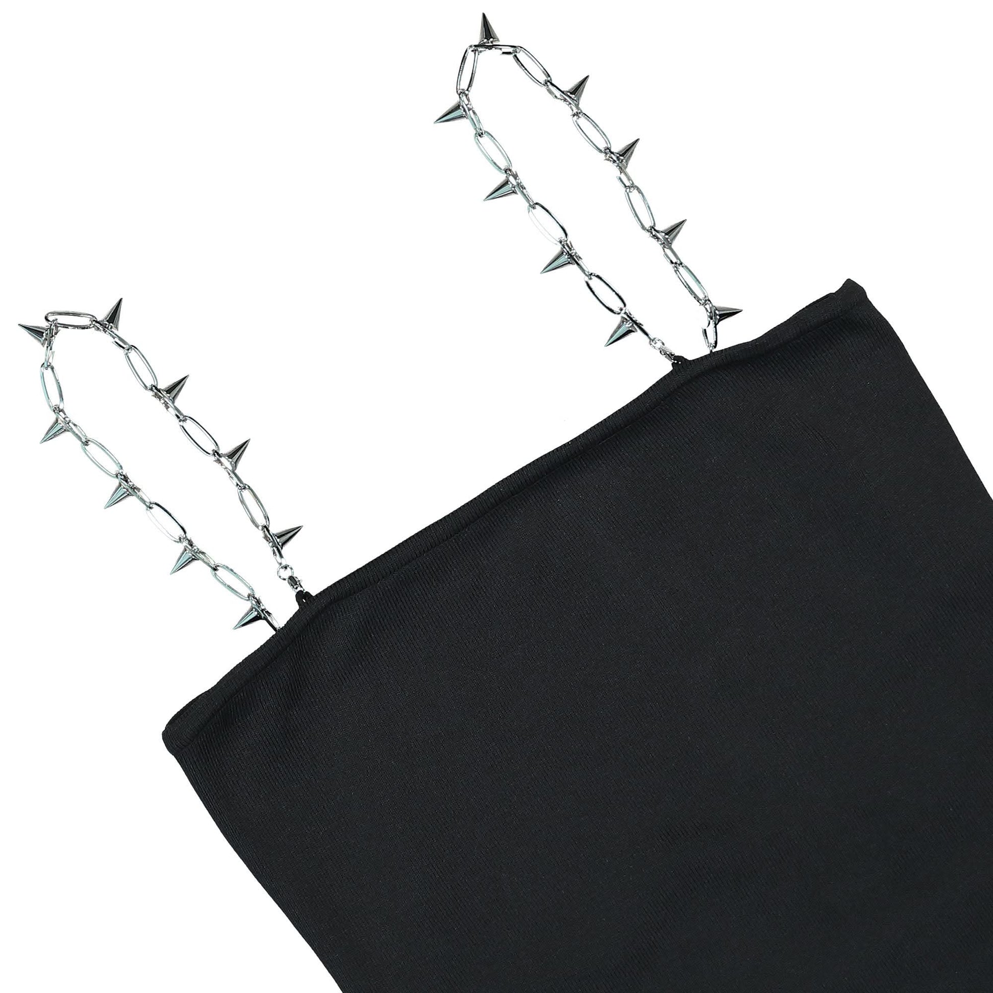 1017 Alyx 9SM Stud Strap Mini Dress Black Detail view 3 | Gate