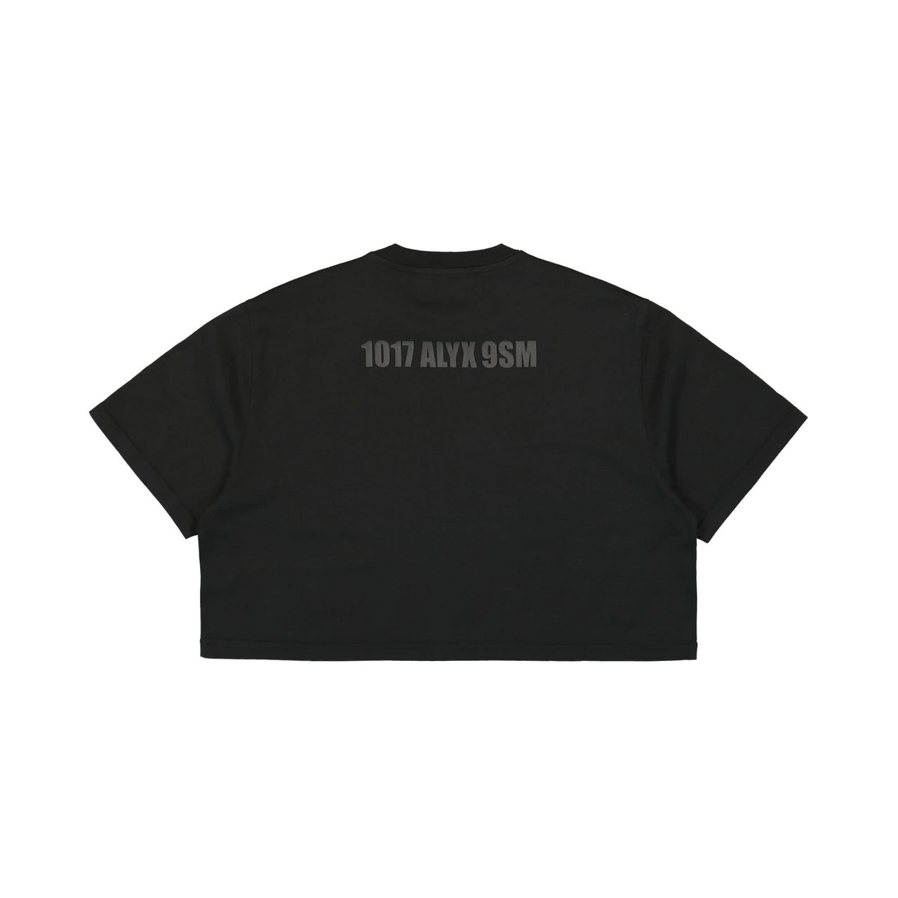 1017 Alyx 9SM Logo Cropped Tee Black Detail view 1 | Gate