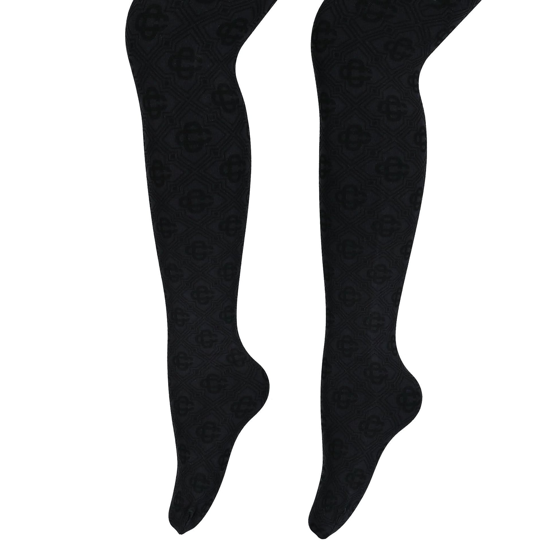 Casablanca Opaque Tights Black Detail view 2 | Gate