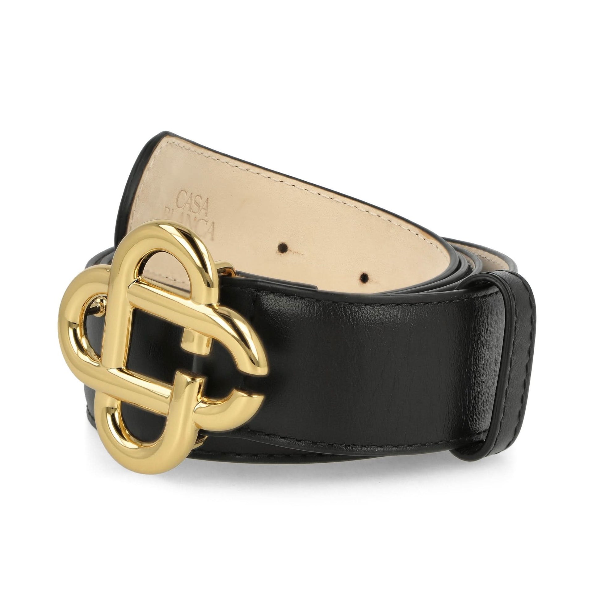 Casablanca Mens CC Logo Buckle Belt Black Detail view 4 | Gate