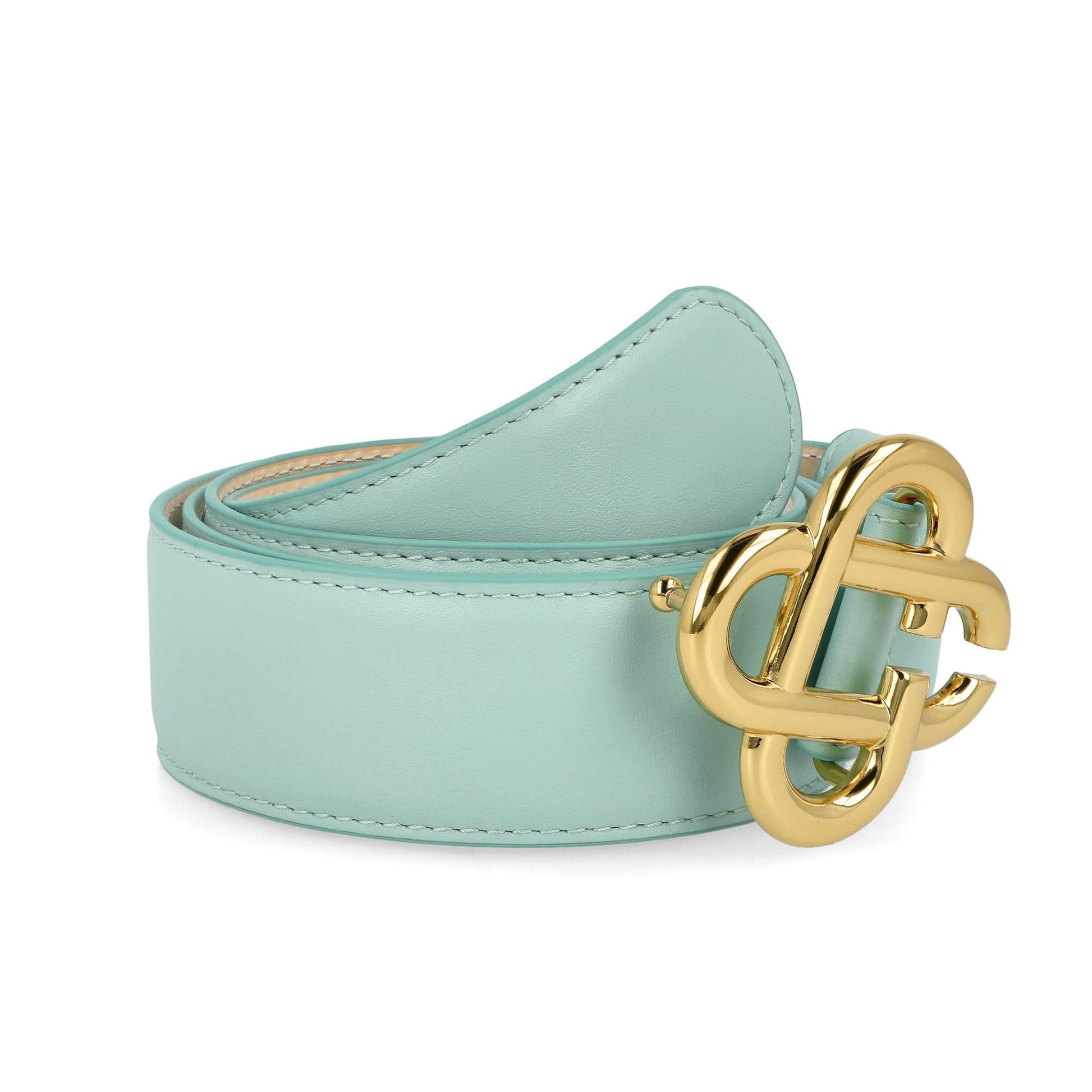 Casablanca Mens CC Logo Buckle Belt Green Detail view 1 | Gate