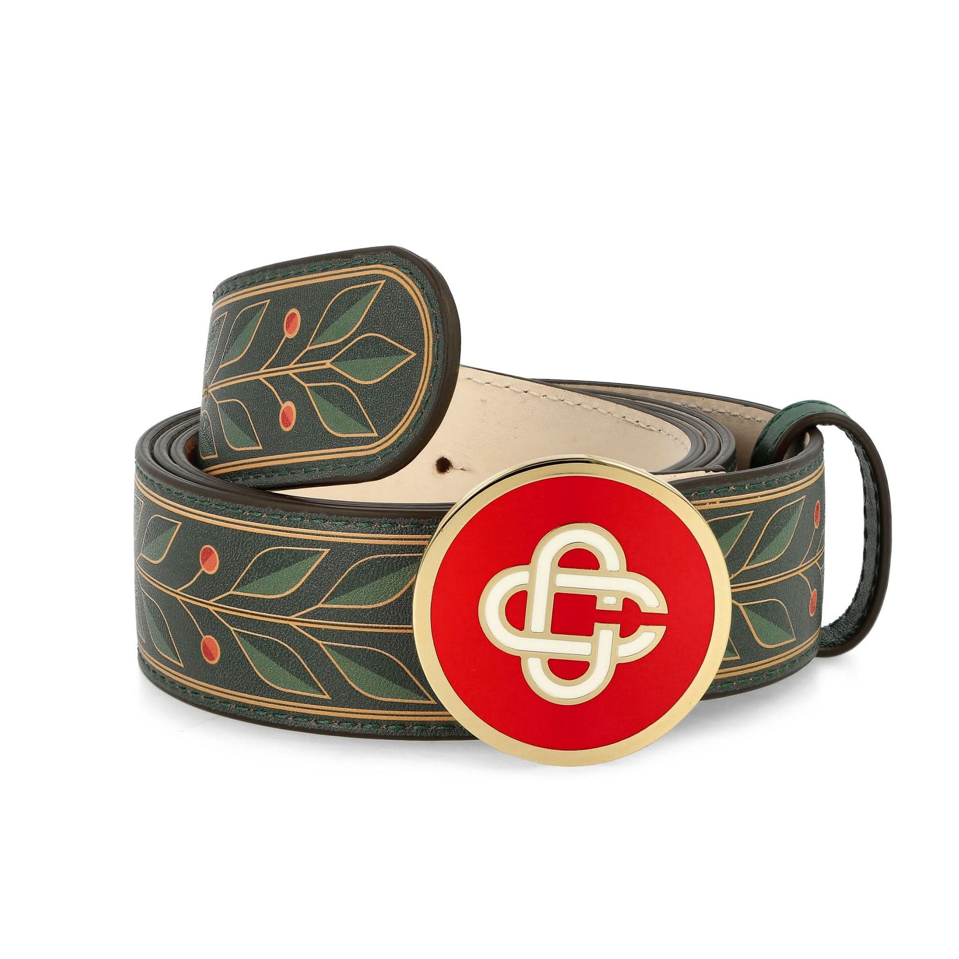 Casablanca Mens Plaque Belt 35mm Green Detail view 2 | Gate