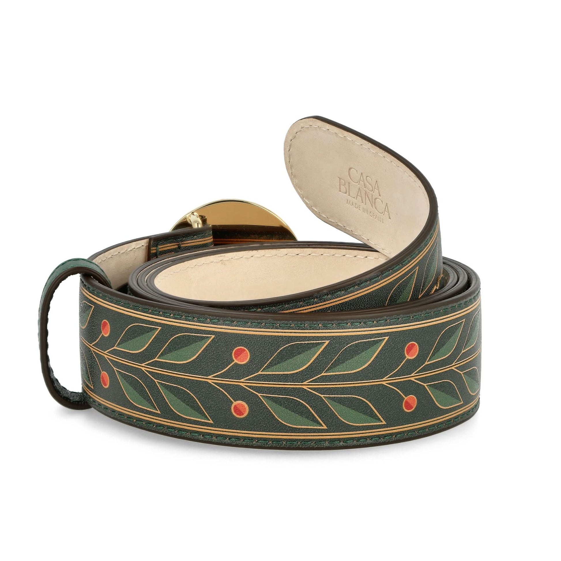 Casablanca Mens Plaque Belt 35mm Green Detail view 3 | Gate