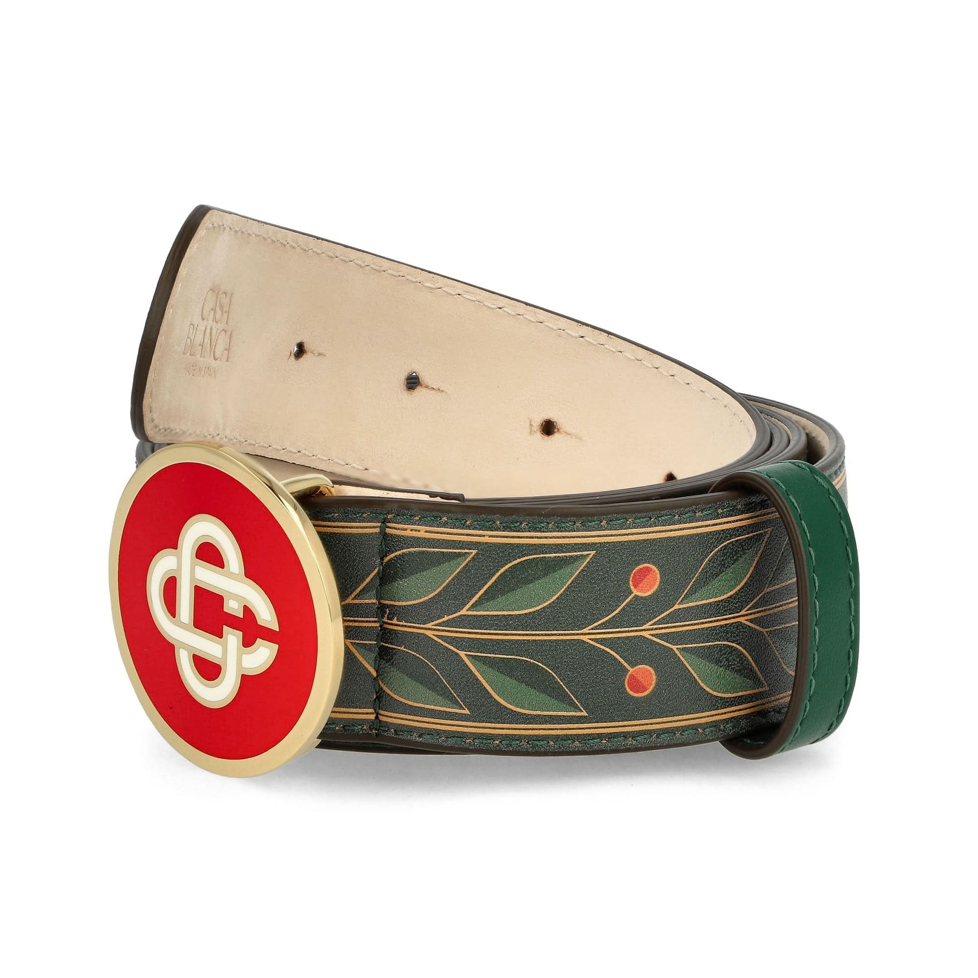 Casablanca Mens Plaque Belt 35mm Green Detail view 4 | Gate