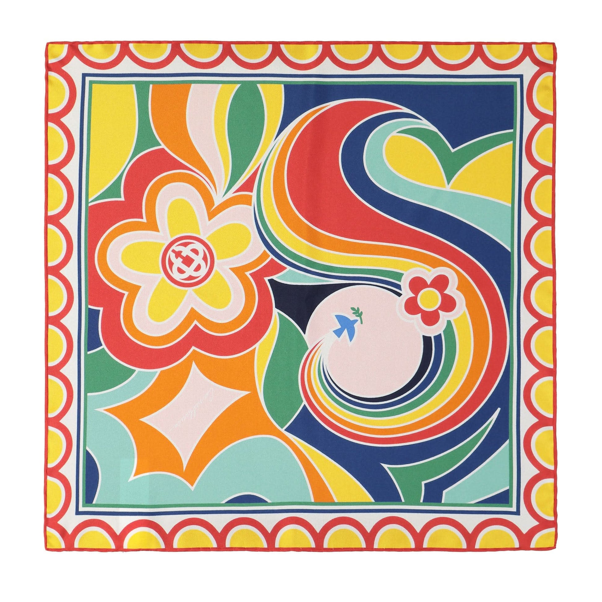 Casablanca Silk Twill Scarf Multicolor Detail view 1 | Gate