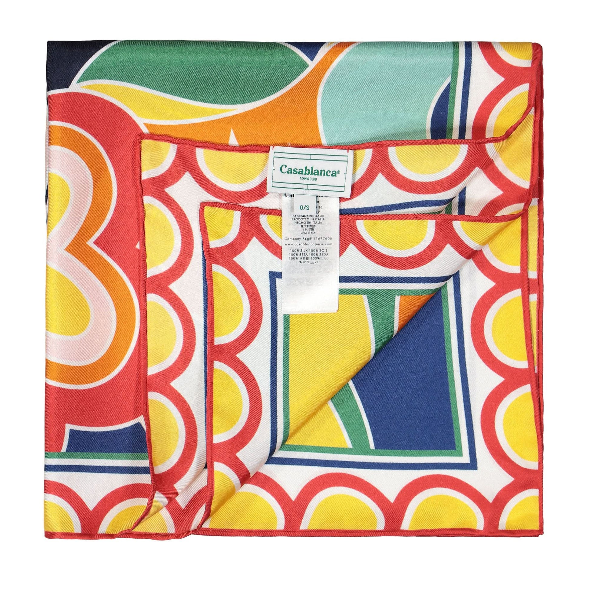Casablanca Silk Twill Scarf Multicolor Detail view 3 | Gate