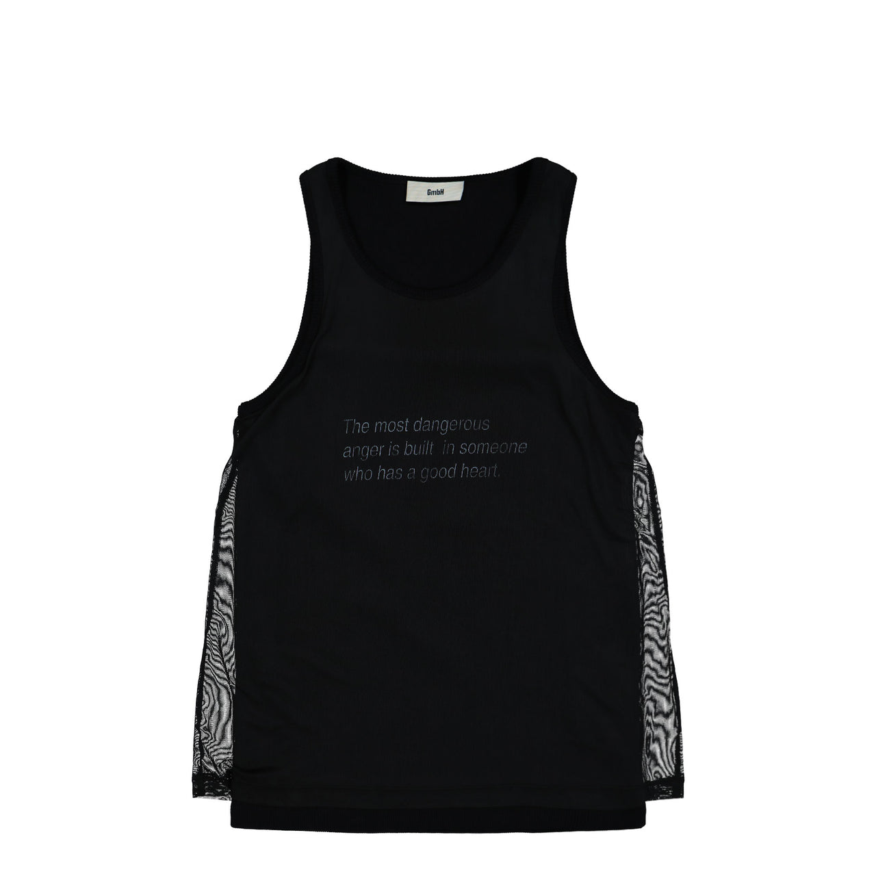 Gmbh Tank Top With Dangerous Anger Print Black Tops Anger Vest1 Detail View 1 | GATE