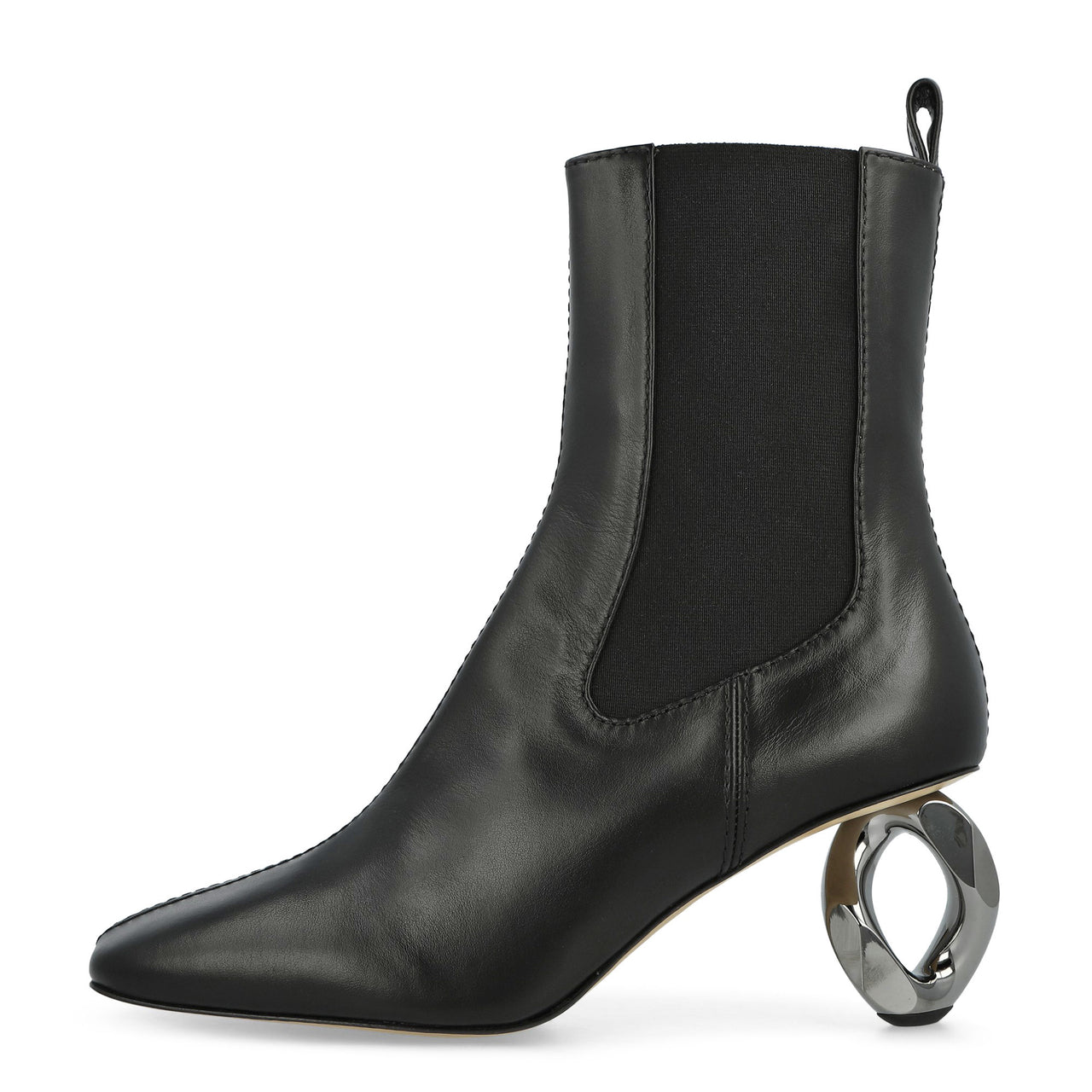 JW Anderson Calf Chain Booties Black Boots BT0109-LA0232-999 / Black Detail View 1 | GATE