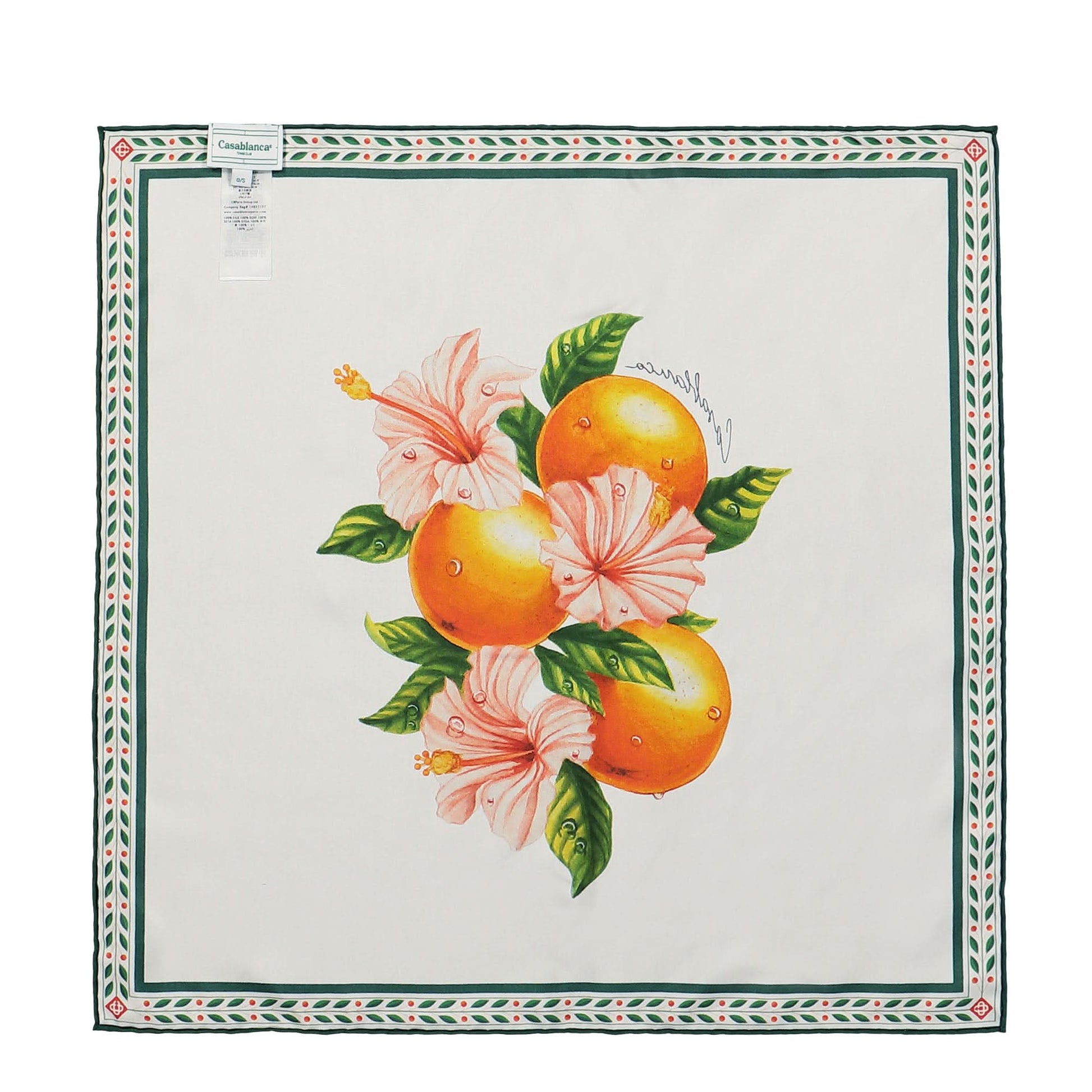 Casablanca Silk Twill Scarf Medium Multicolor Detail view 2 | Gate