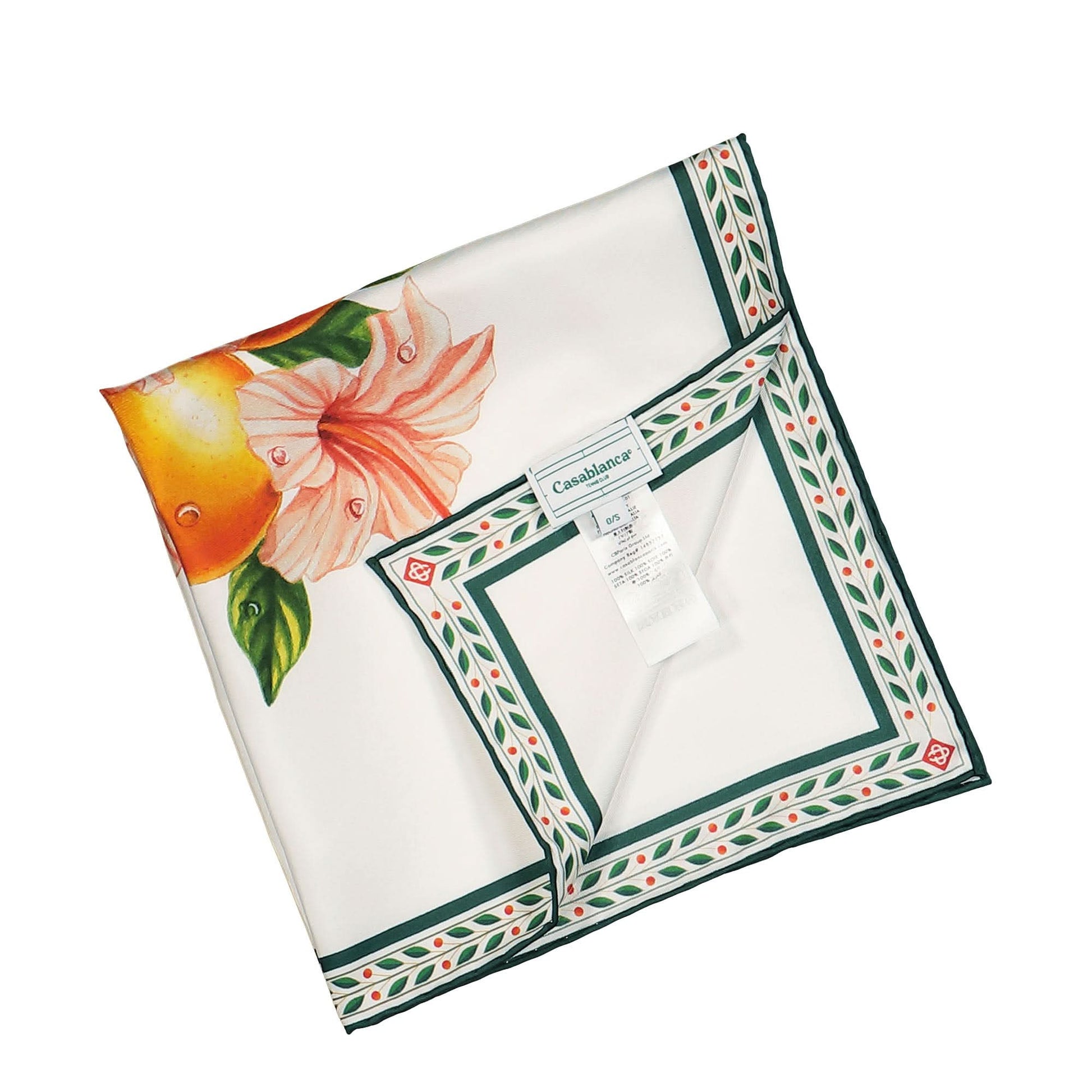 Casablanca Silk Twill Scarf Medium Multicolor Detail view 3 | Gate