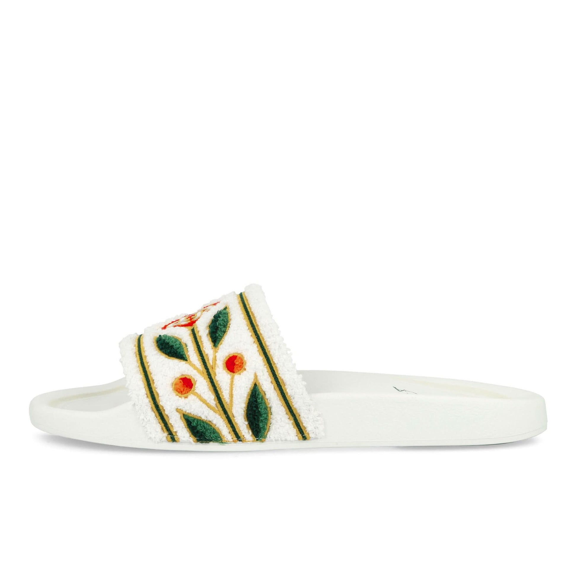 Casablanca Embroidered Terry Slider White Slides Detail view 1 | Gate