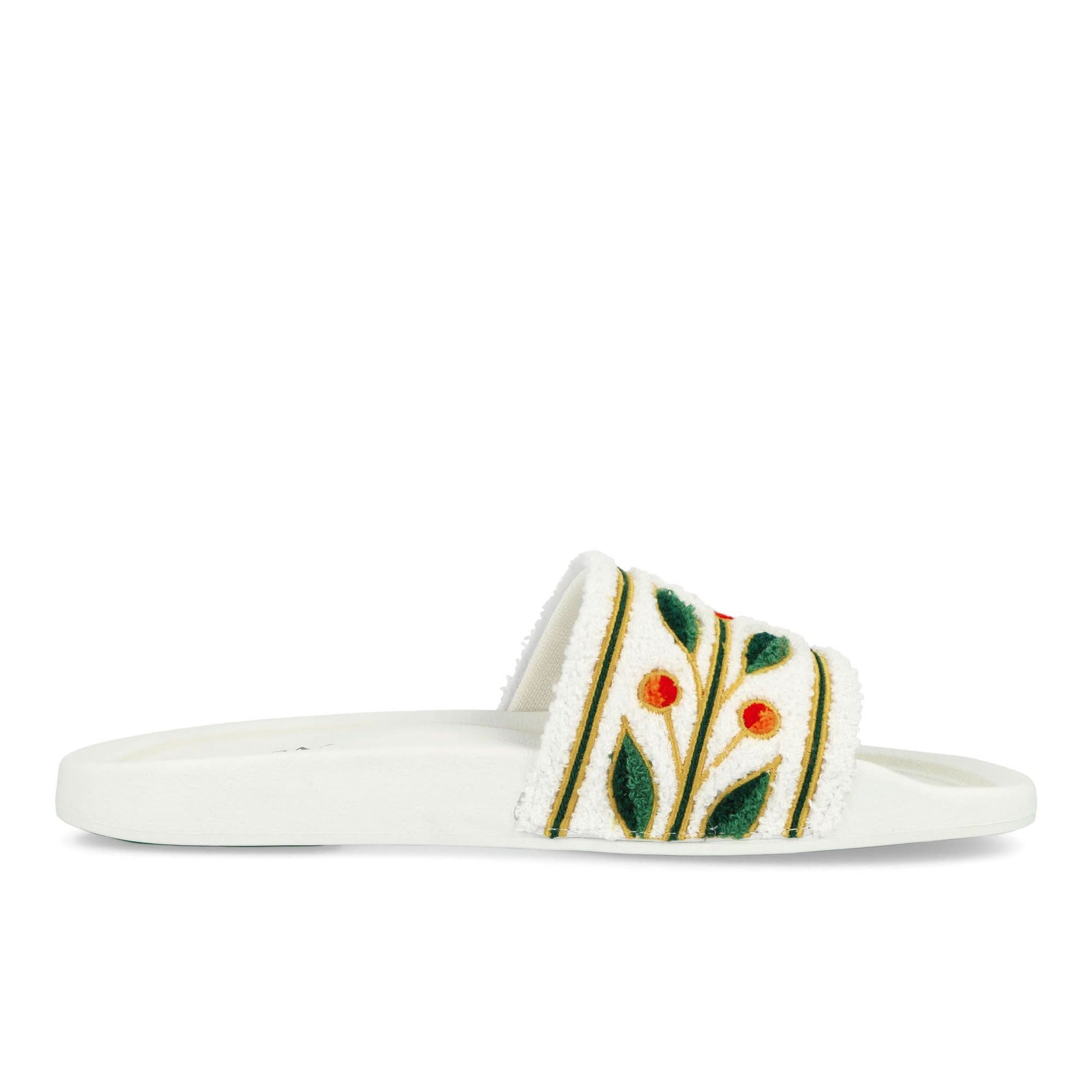 Casablanca Embroidered Terry Slider White Slides Detail view 2 | Gate