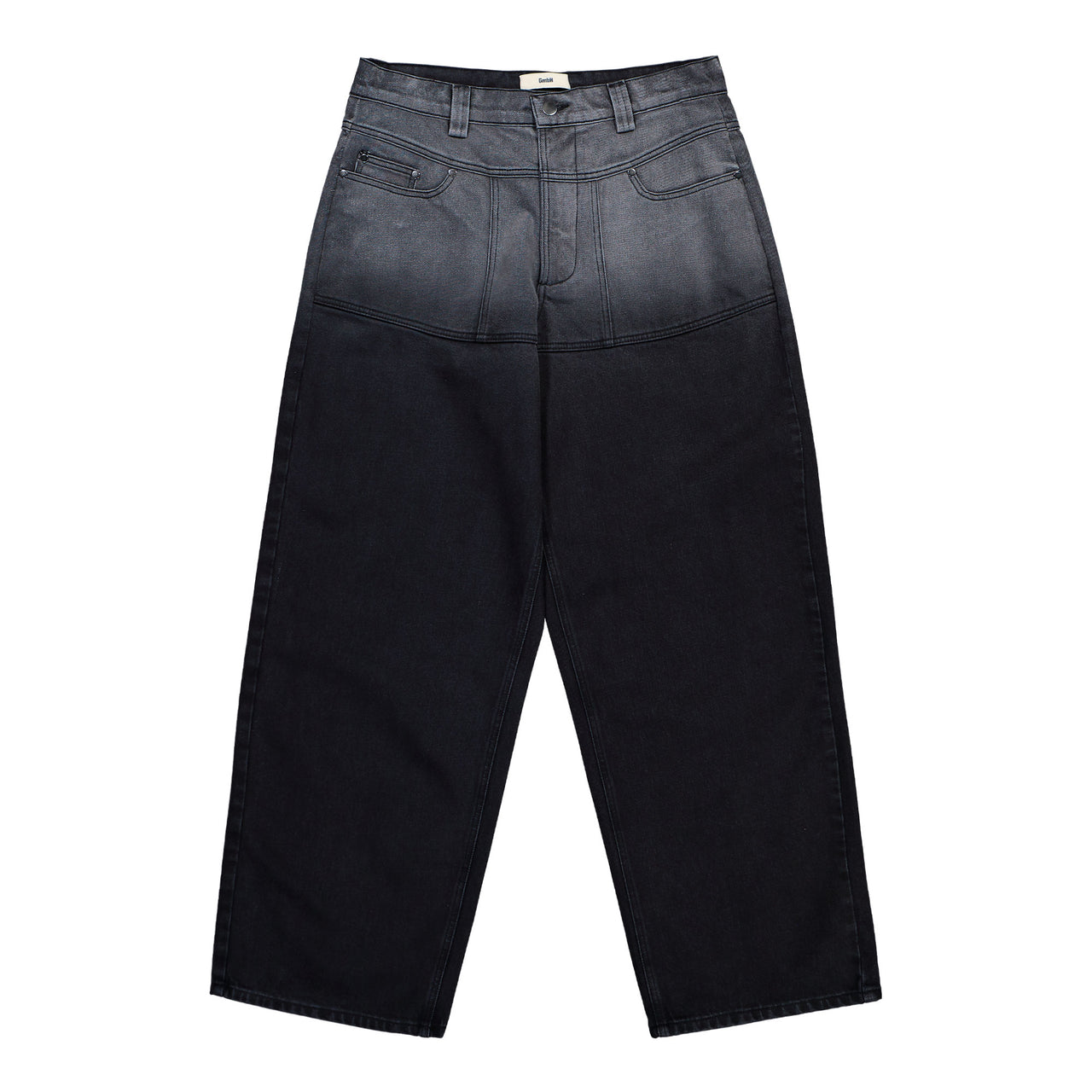 GmbH Wide Leg Trousers W Gradation Wash Black / Grey Fade Pants Arun Detail View 1 | GATE