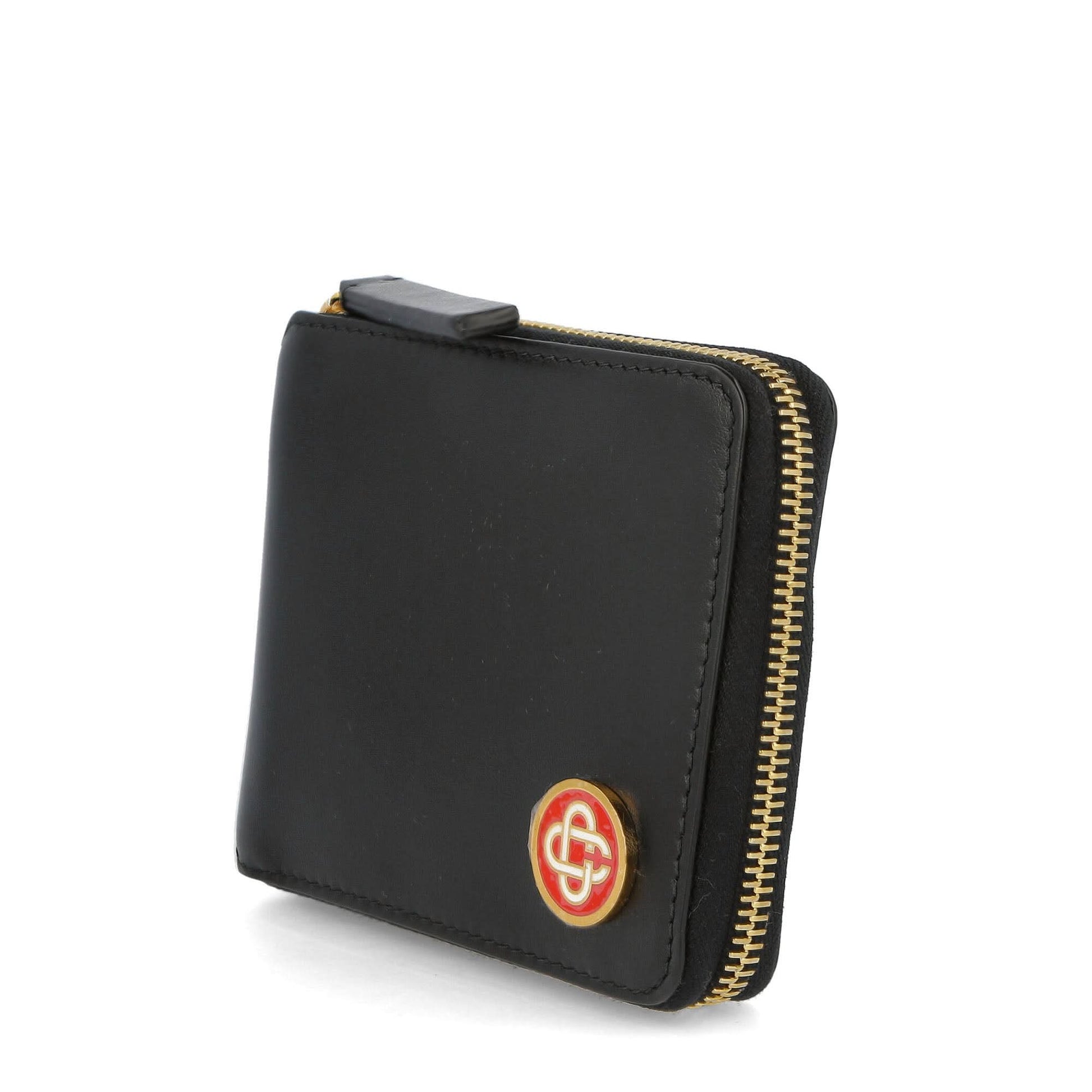 Casablanca Leather Zip Wallet Black Detail view 3 | Gate