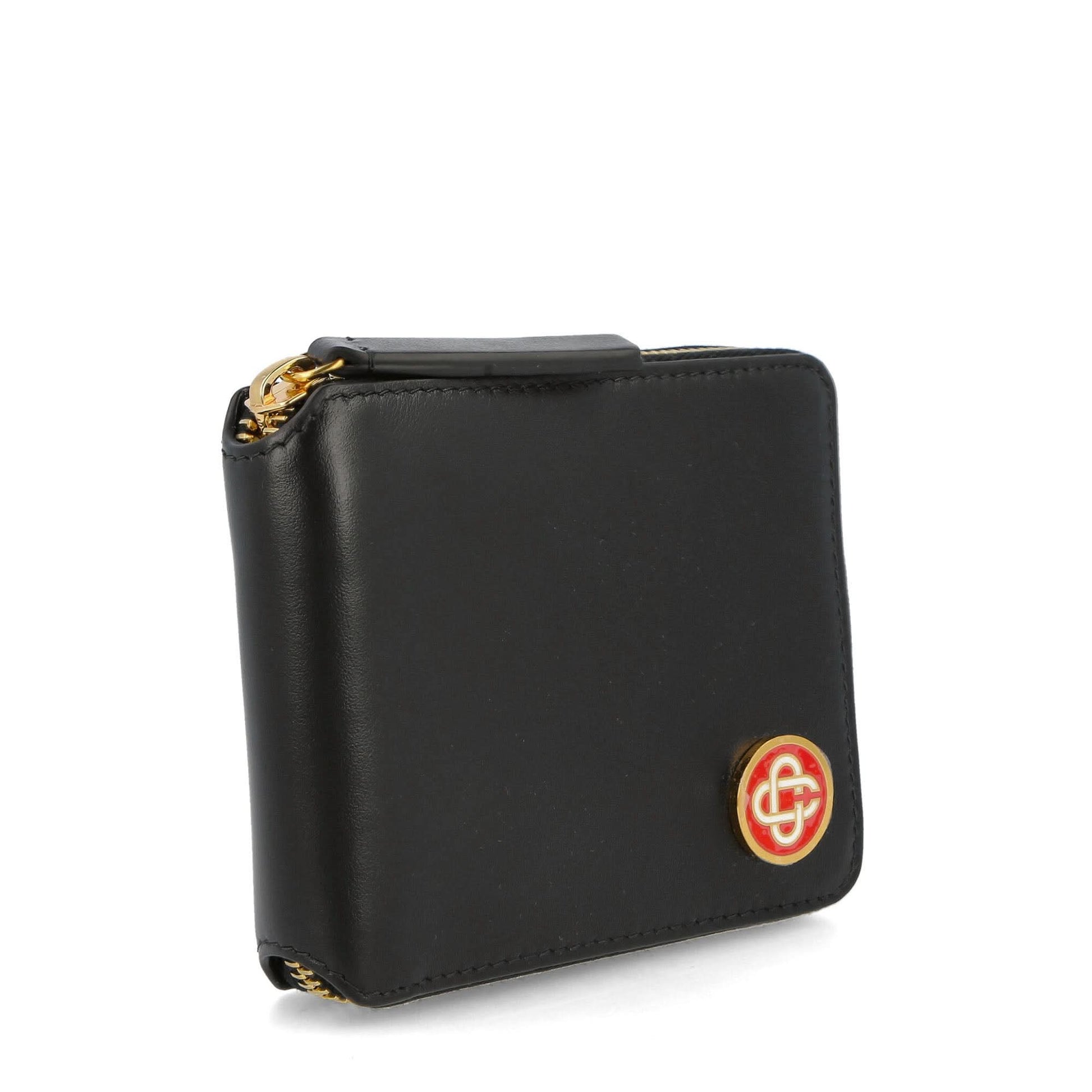 Casablanca Leather Zip Wallet Black Detail view 4 | Gate