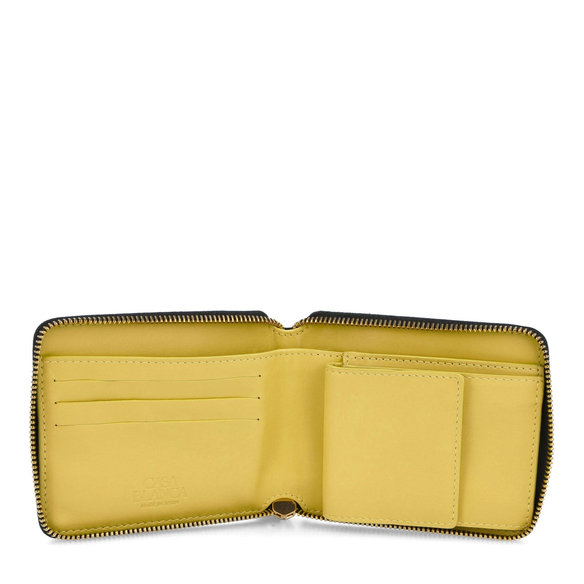 Casablanca Leather Zip Wallet Black Detail view 5 | Gate