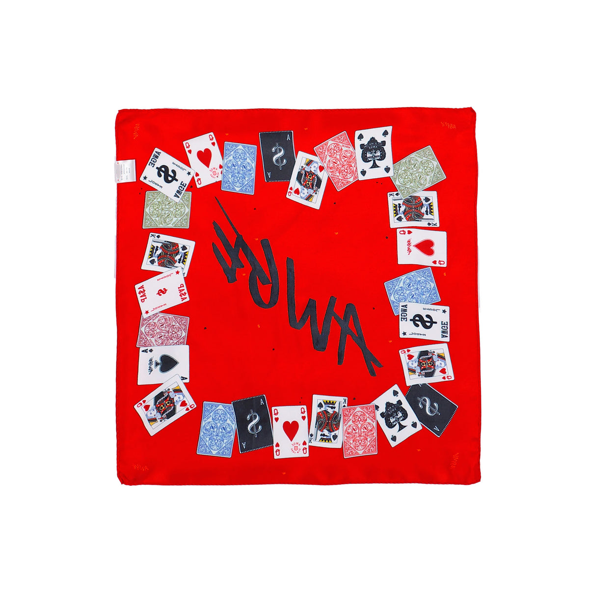 AWGE Foulard Small Cards Print Red Bandanas AS6SXA02AP-TF109.S22 Detail View 1 | GATE