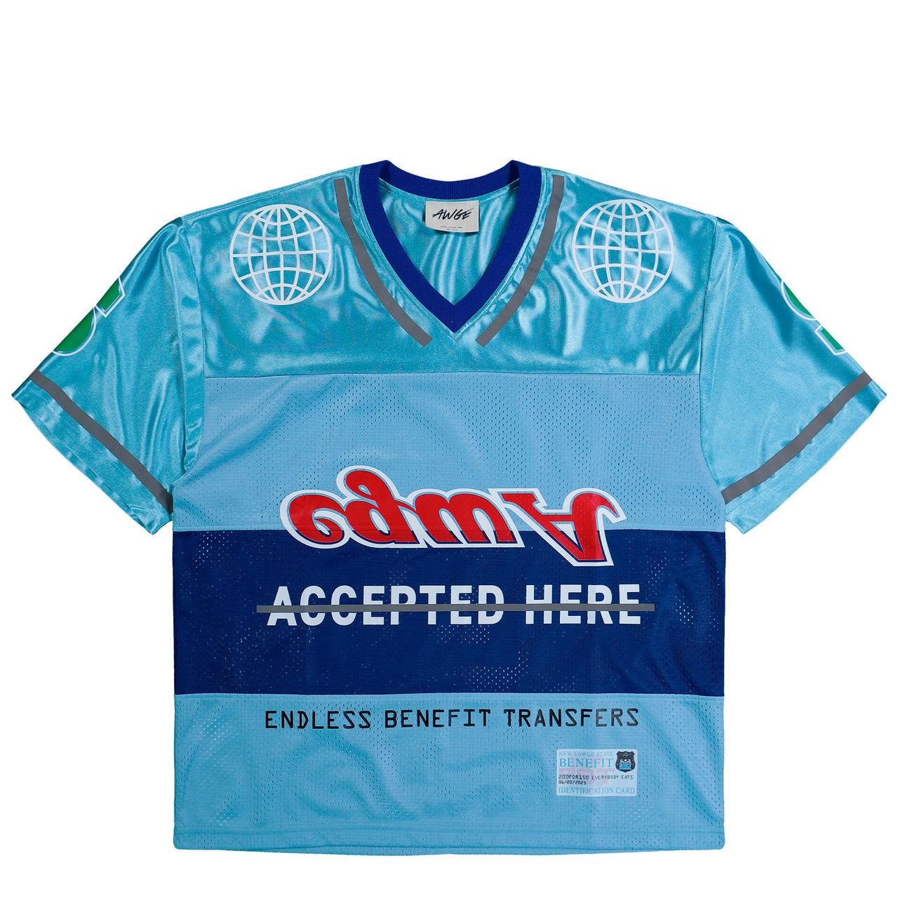 AWGE EBT Soccer Jersey Baby Blue T-Shirts AS6SXH05BP-T2218.510 Detail View 1 | GATE