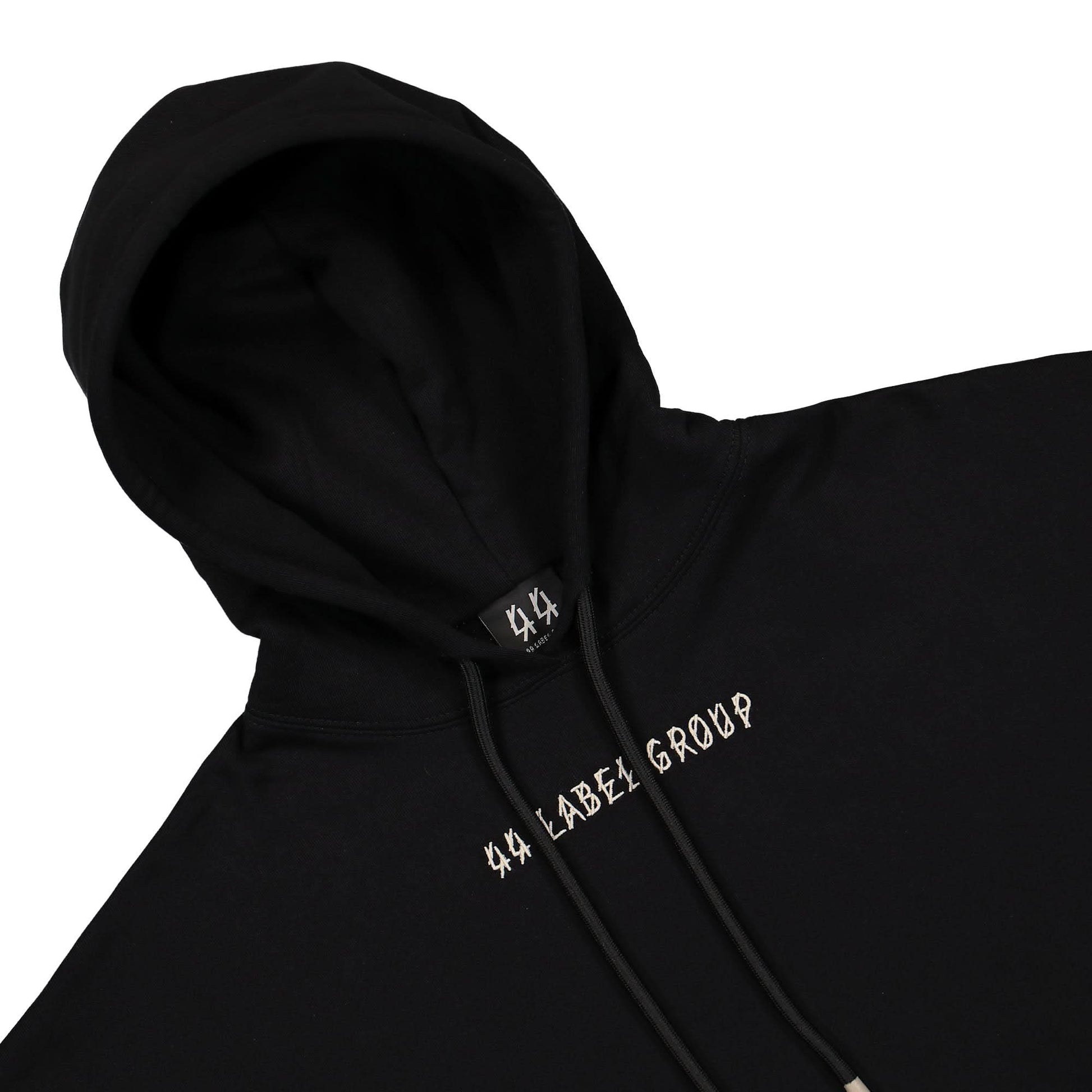 44 Label Group Basic Hoodie Black Detail view 3 | Gate