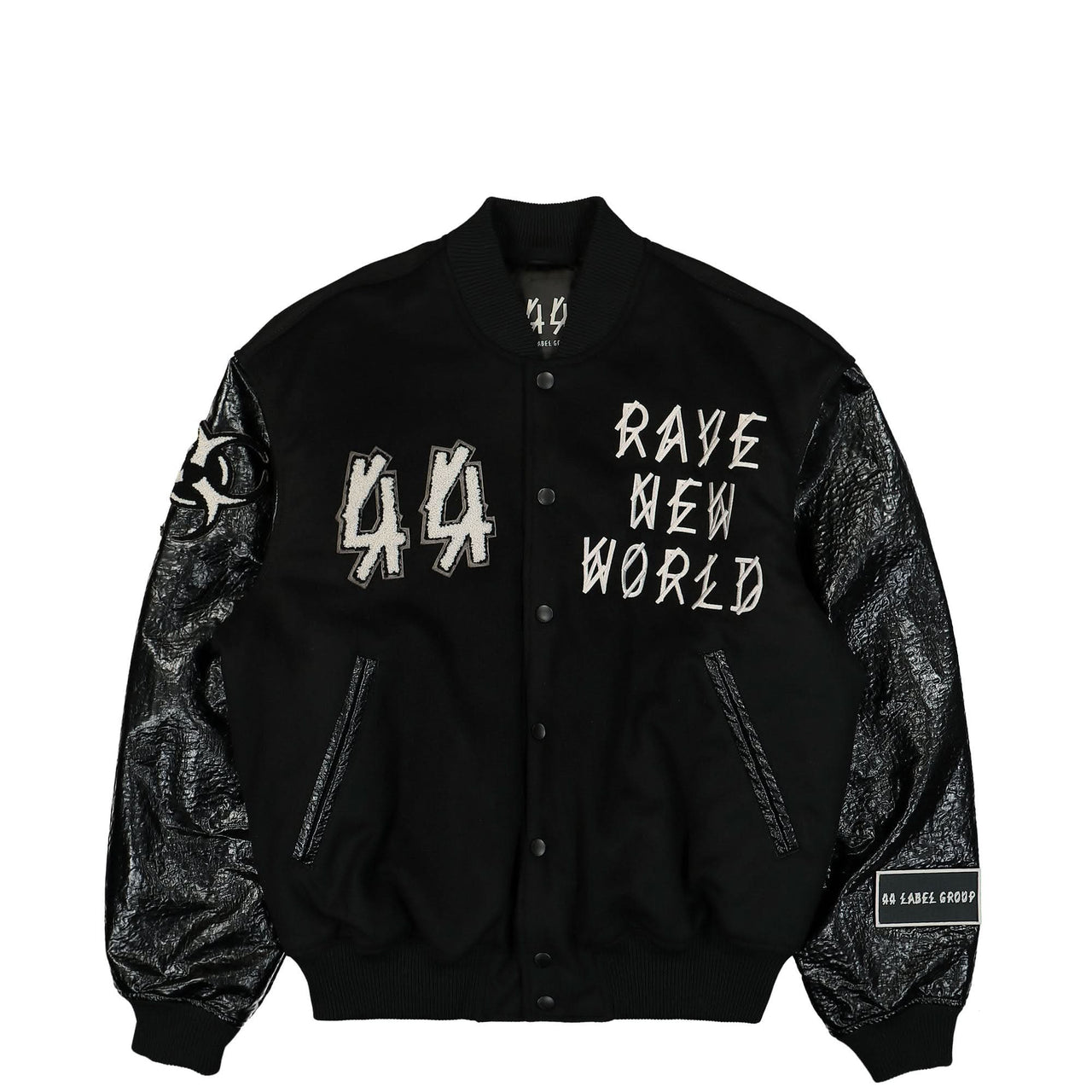 44 Label Group Grad College Varsity Jacket Black Detail view 1 | Gate