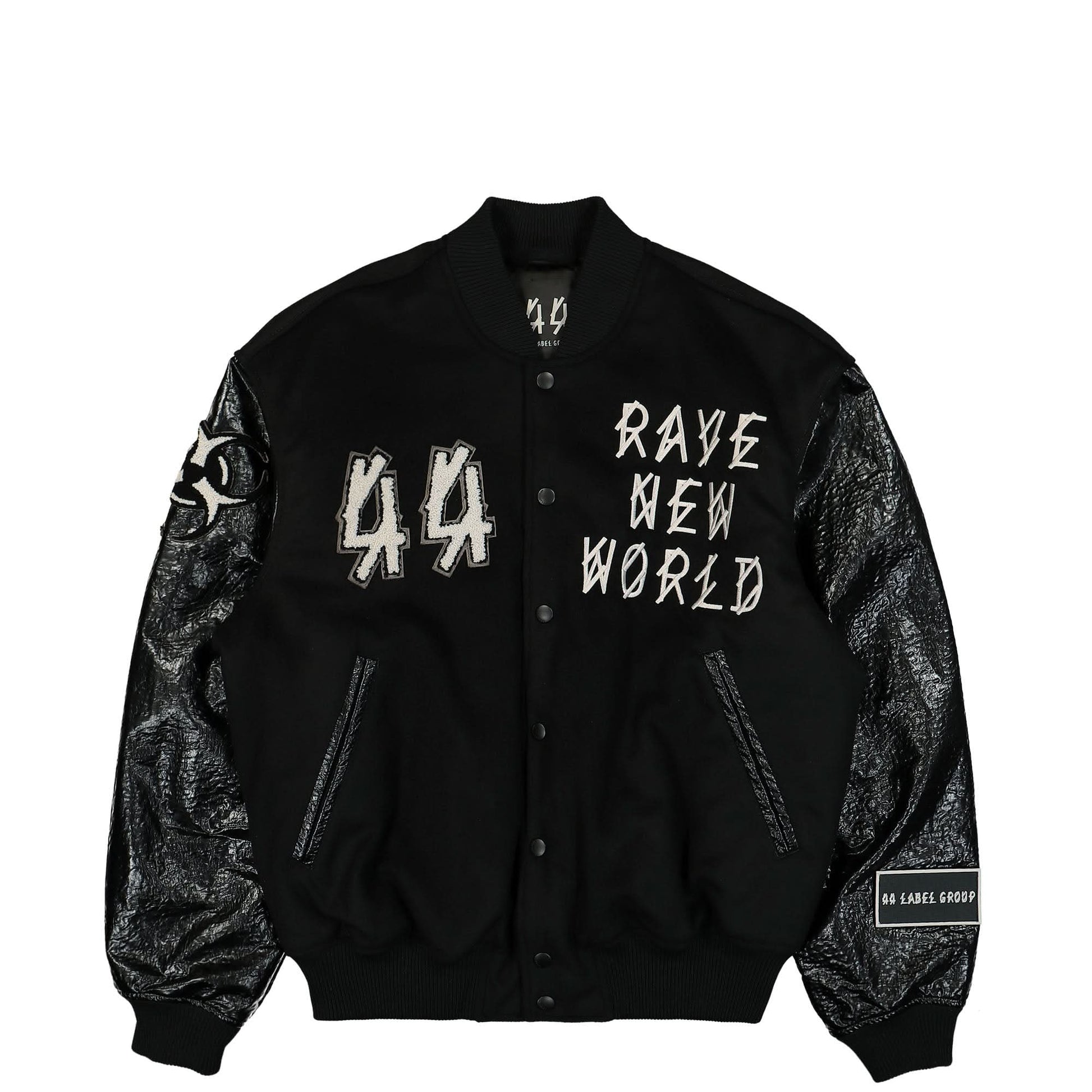 44 Label Group Grad College Varsity Jacket Black Detail view 1 | Gate