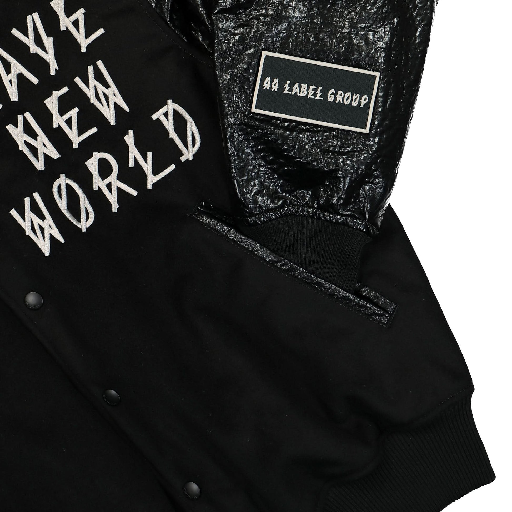 44 Label Group Grad College Varsity Jacket Black Detail view 4 | Gate