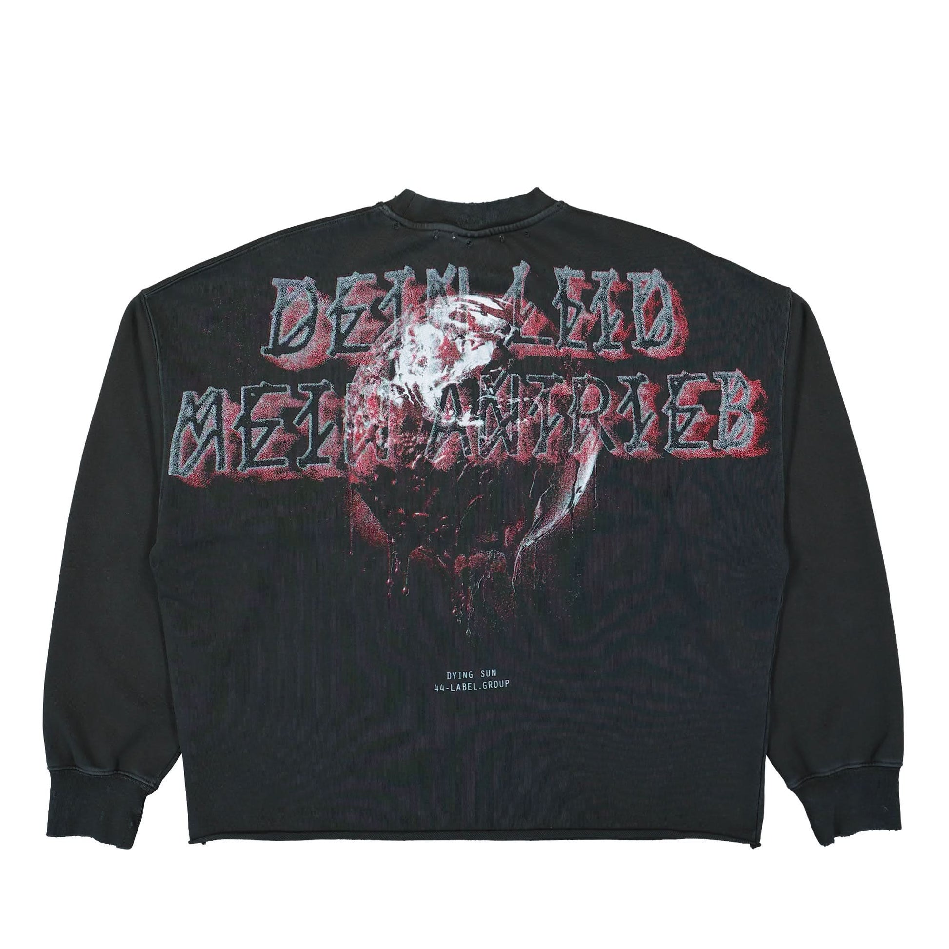 44 Label Group Leid Raw Crewneck Black Detail view 2 | Gate