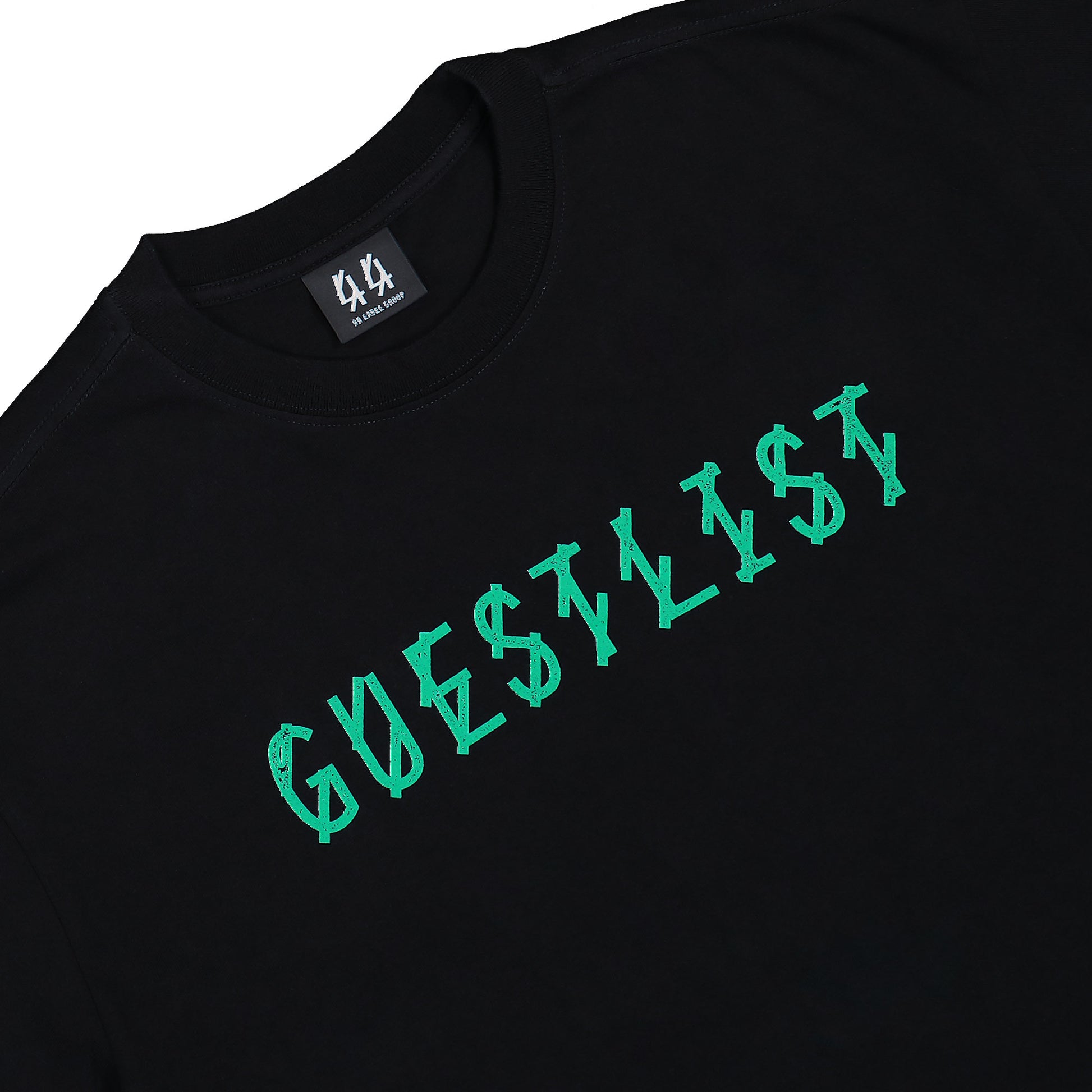 44 Label Group Guestlist Tee Black + Guestlist Emerald T-Shirts B0030556-FA582-P662 Detail View 3 | GATE