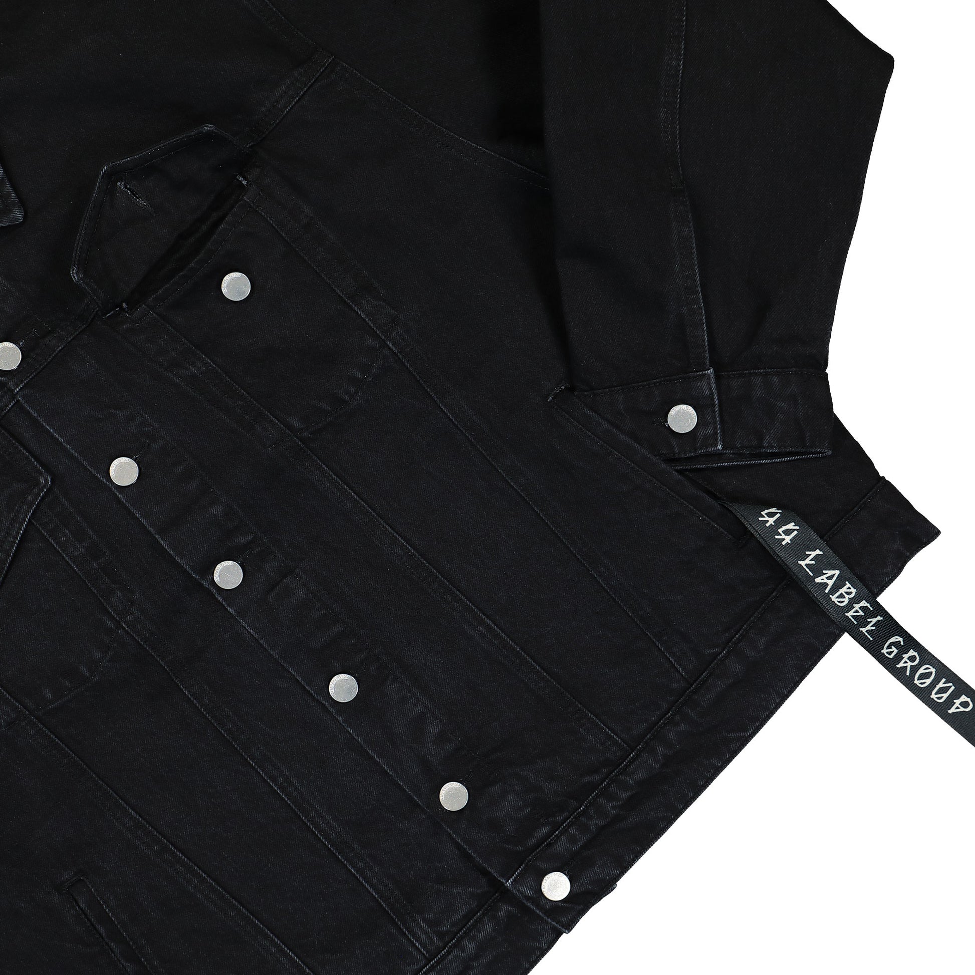 44 Label Group Denim Jacket Black Denim Tex 4 Black Detail view 7 | Gate