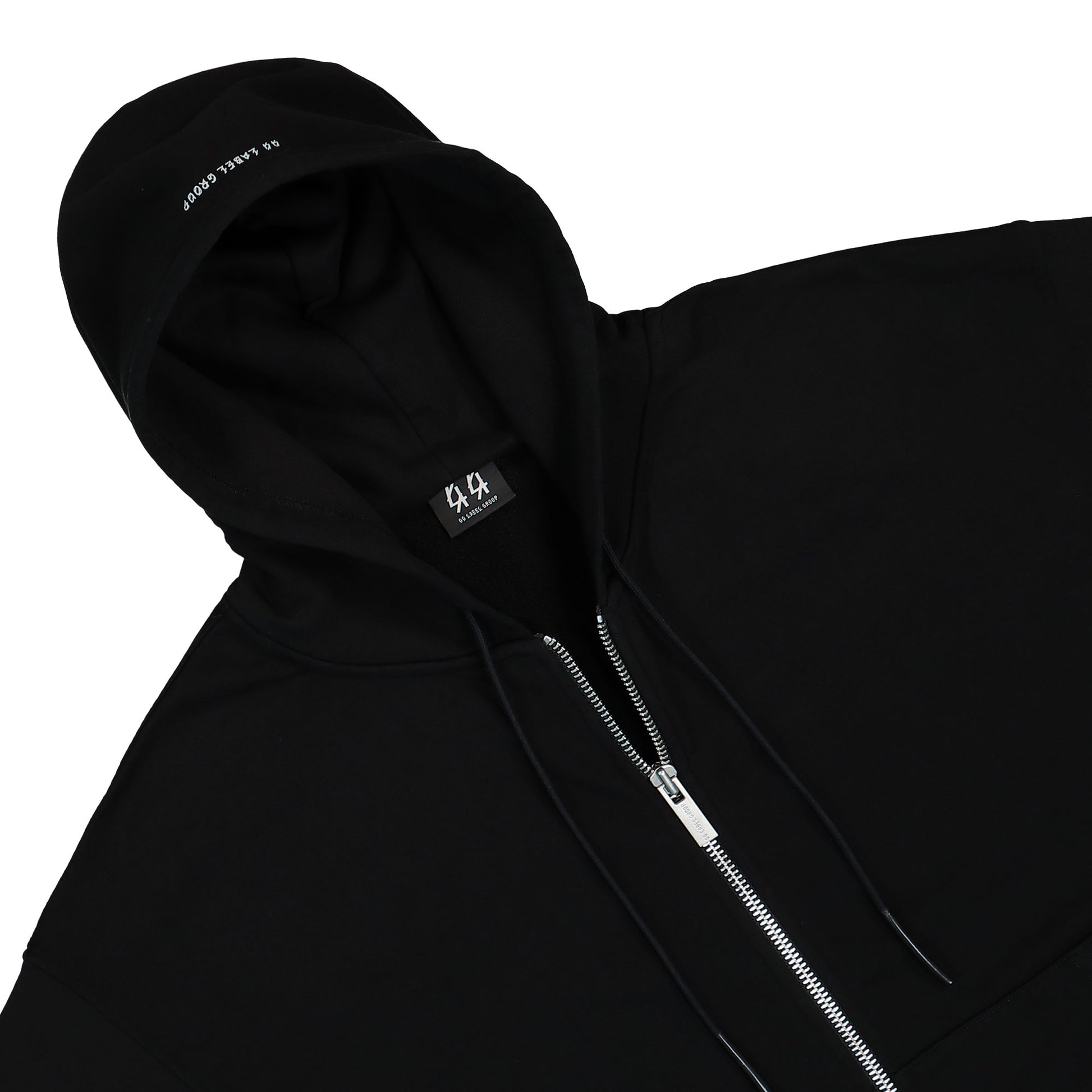 44 Label Group Zip Hoodie New FD44 Black Detail view 3 | Gate