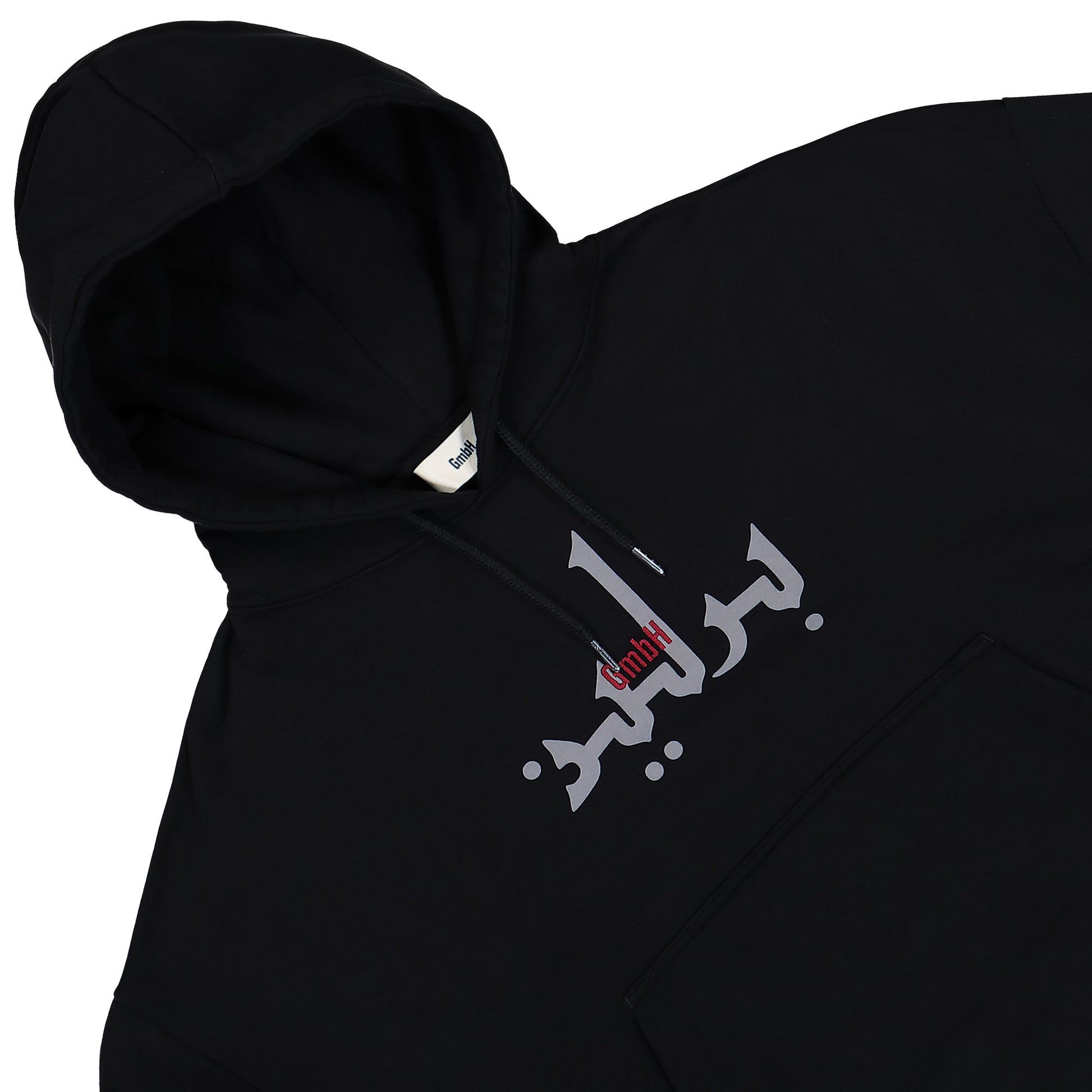 Gmbh Cropped Hoodie With Logo Embroidery Black Hoodies Berlin Hoodie2 Detail View 3 | GATE