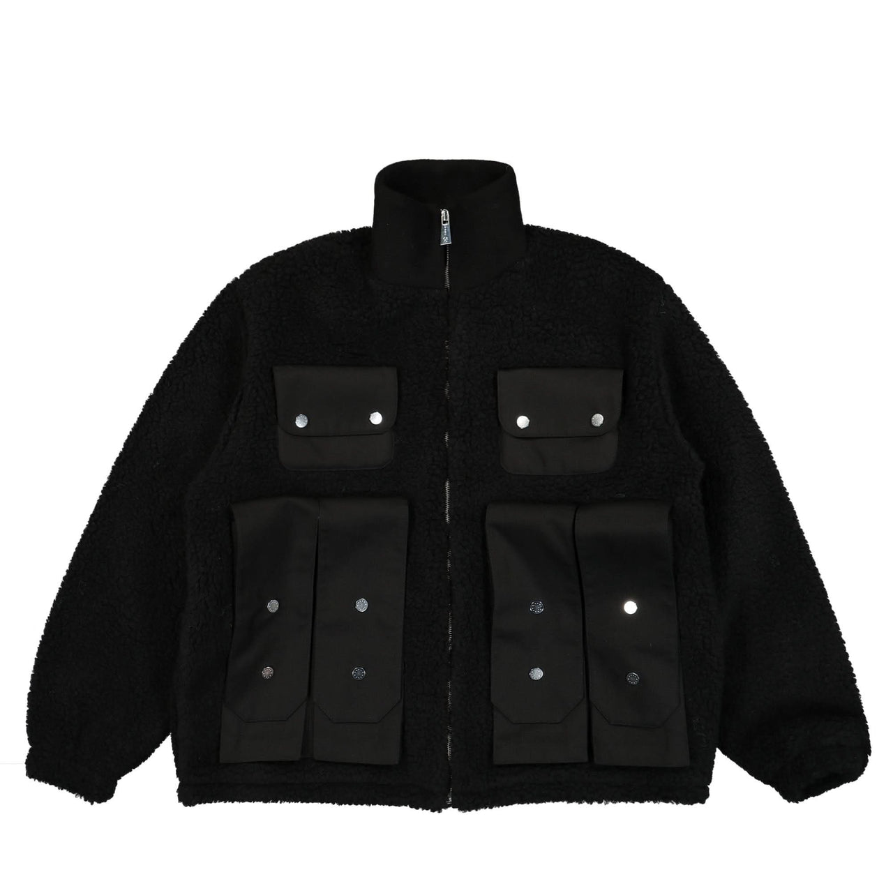 GmbH Bernt Fleece Jacket With Bellow Pockets Black Detail view 1 | Gate