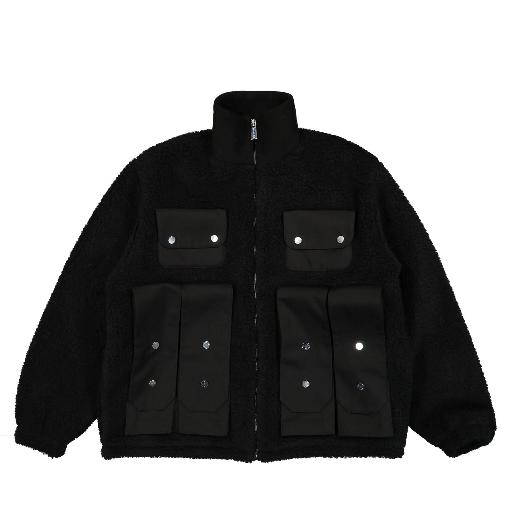 GmbH Bernt Fleece Jacket With Bellow Pockets Black Detail view 1 | Gate