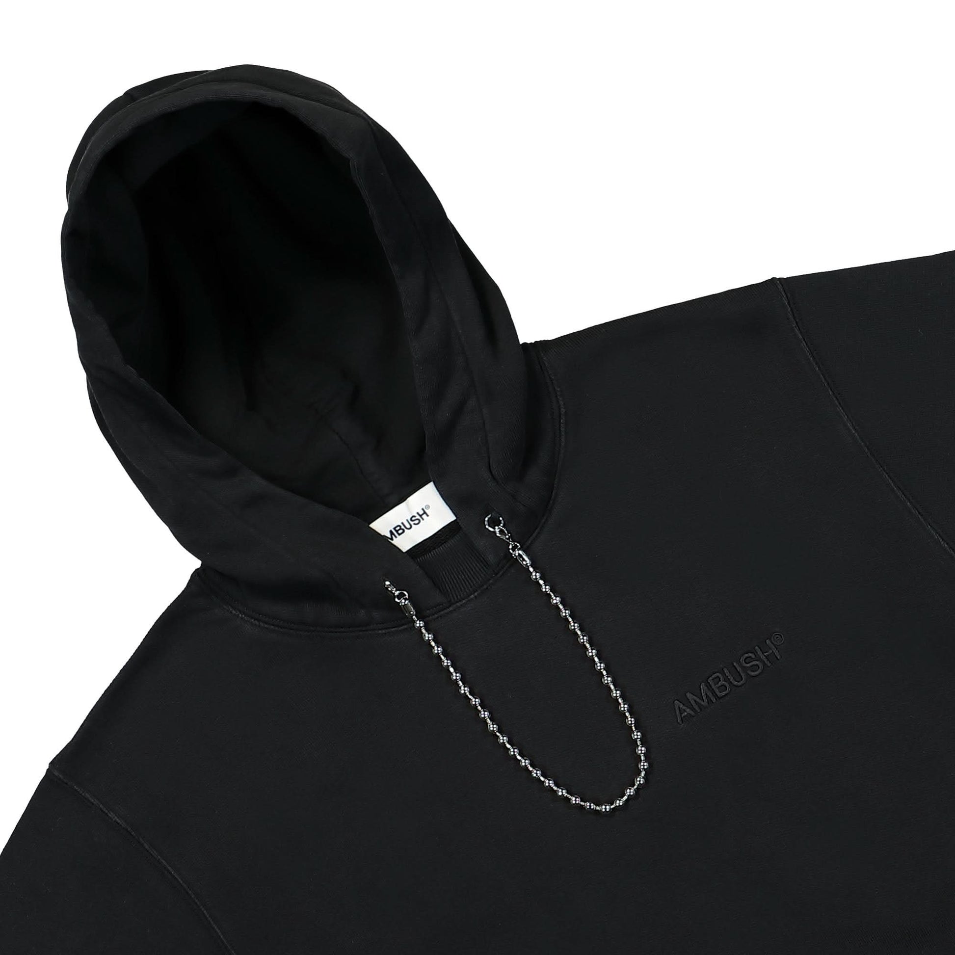 Ambush Ballchain Hoodie Black Detail view 3 | Gate