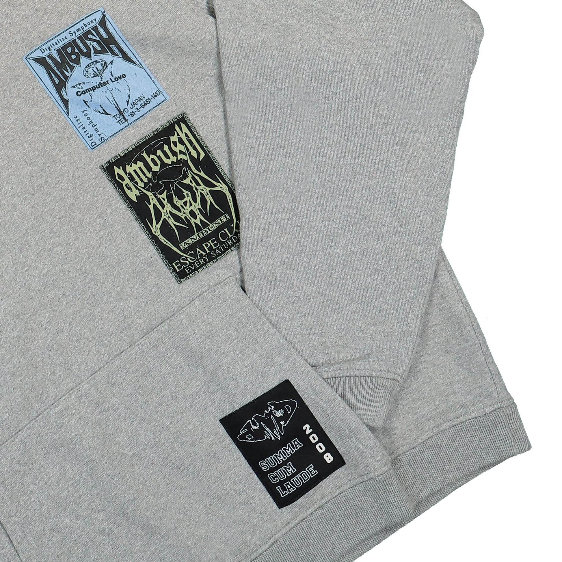 Ambush After Hooded Sweatshirt Grey Detail view 4 | Gate