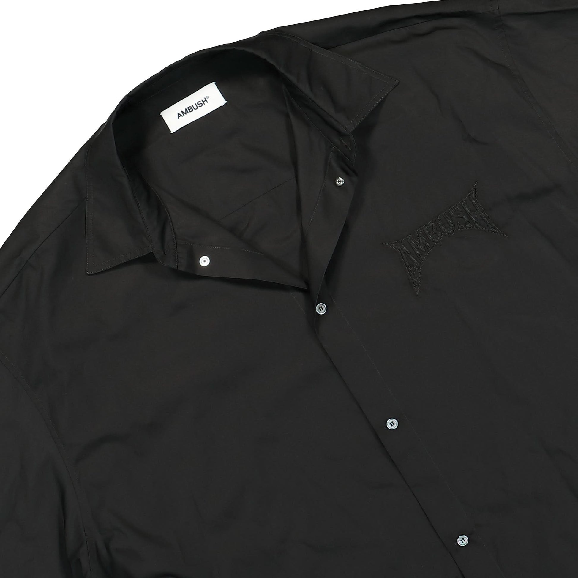 Ambush Logo Patch S/S Shirt Black Detail view 3 | Gate