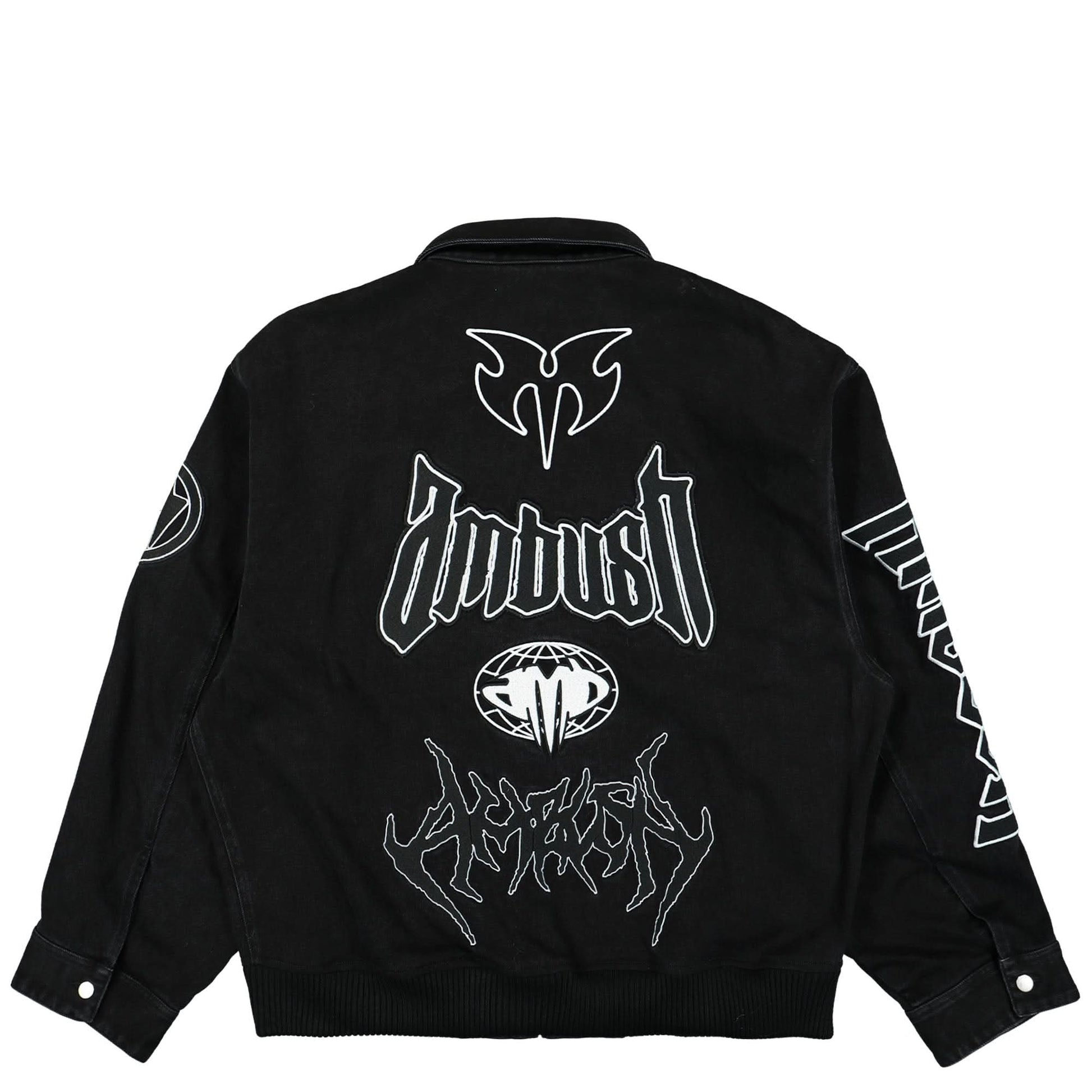 Ambush Patch Denim Bomber Black Detail view 2 | Gate