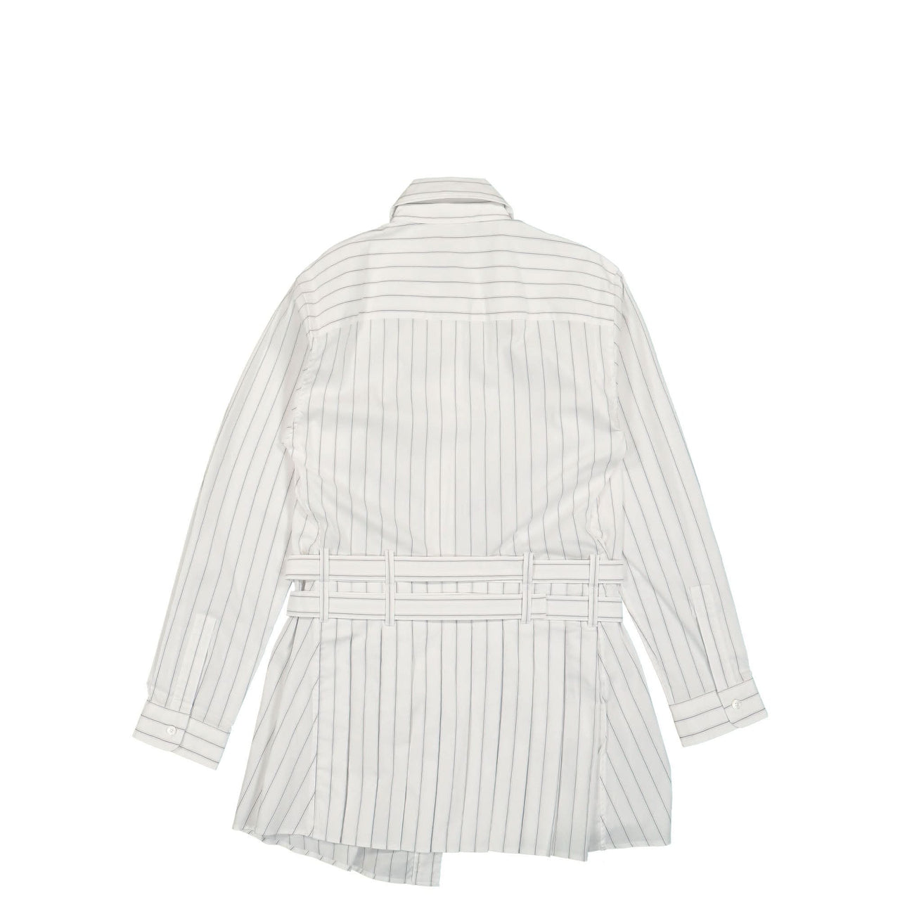 Ambush Stripes Crossed Shirt Dress White Detail view 1 | Gate