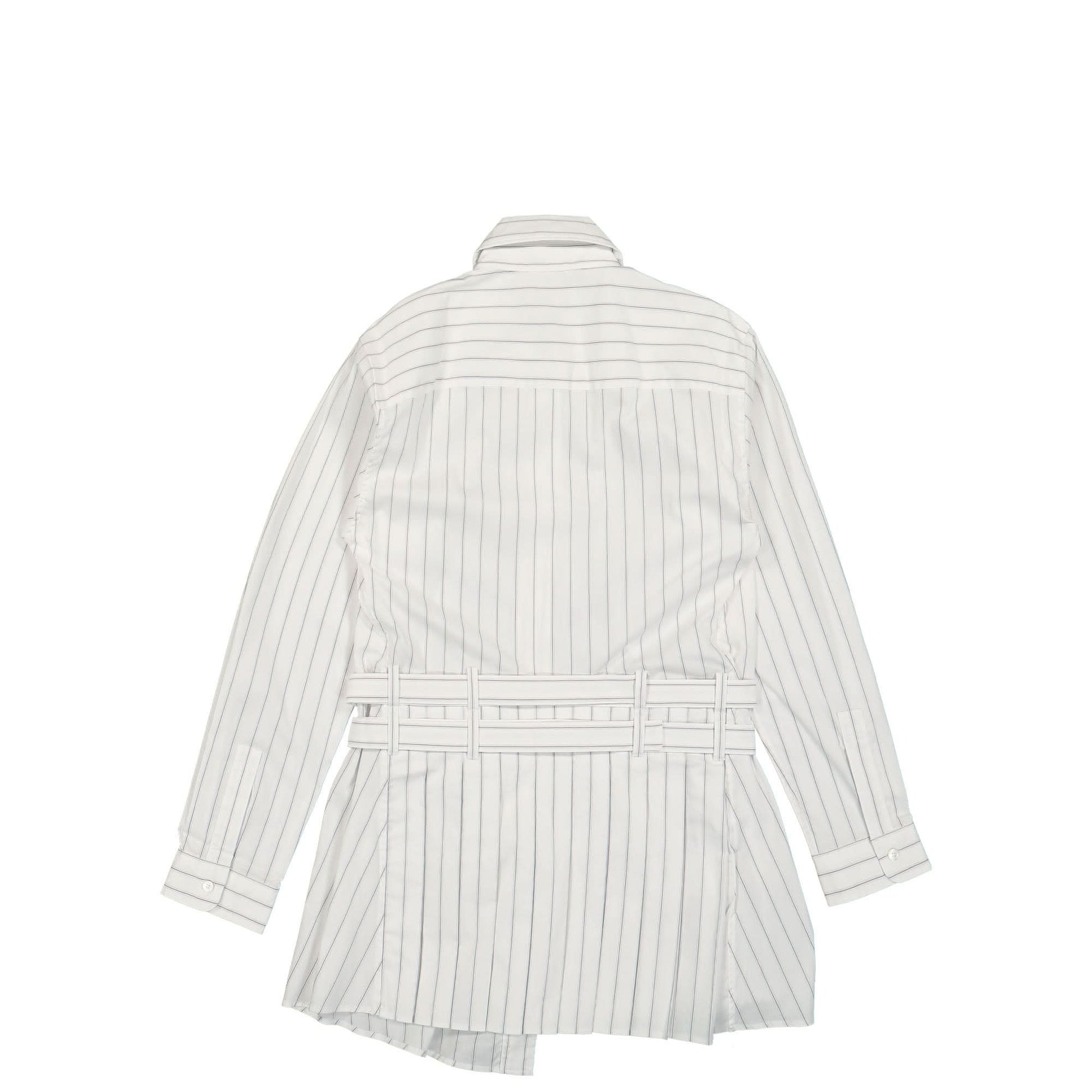 Ambush Stripes Crossed Shirt Dress White Detail view 3 | Gate