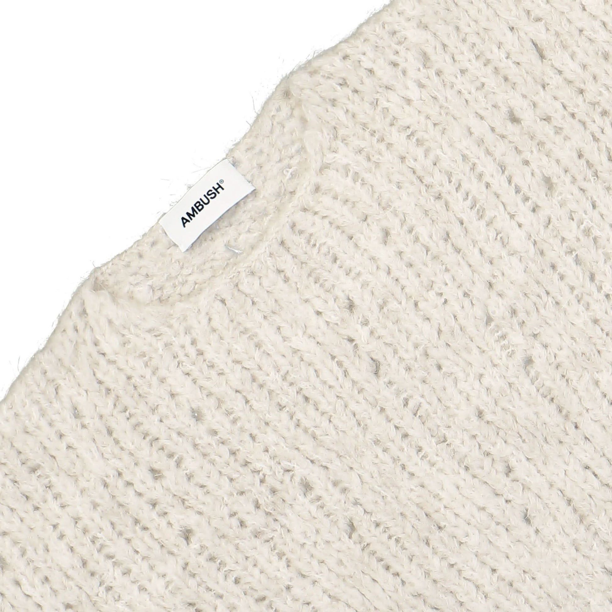 Ambush Cropped Mohair Crewneck Grey Detail view 4 | Gate