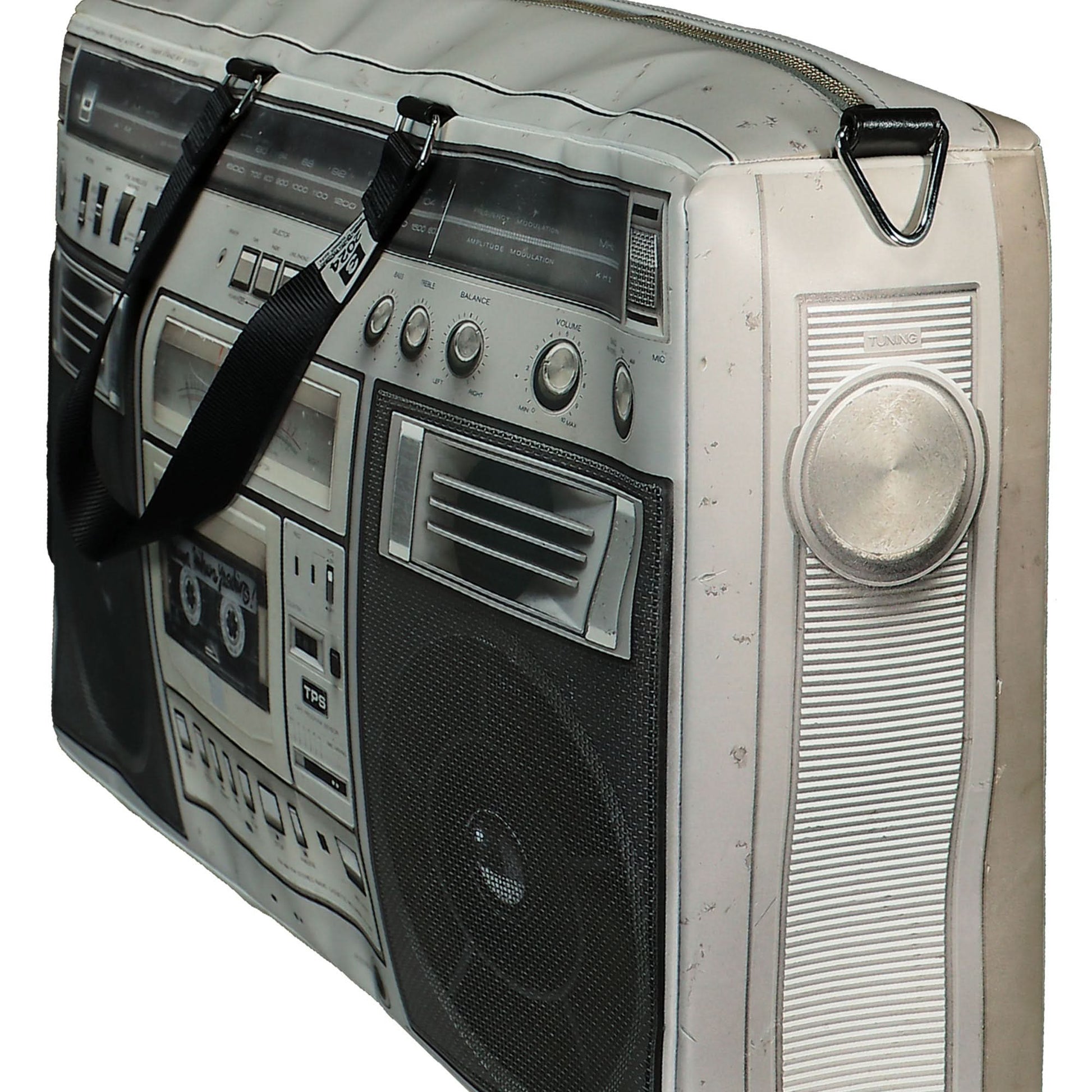 Maison Mihara Yasuhiro Boombox Printed Shoulder Bag Grey Detail view 3 | Gate