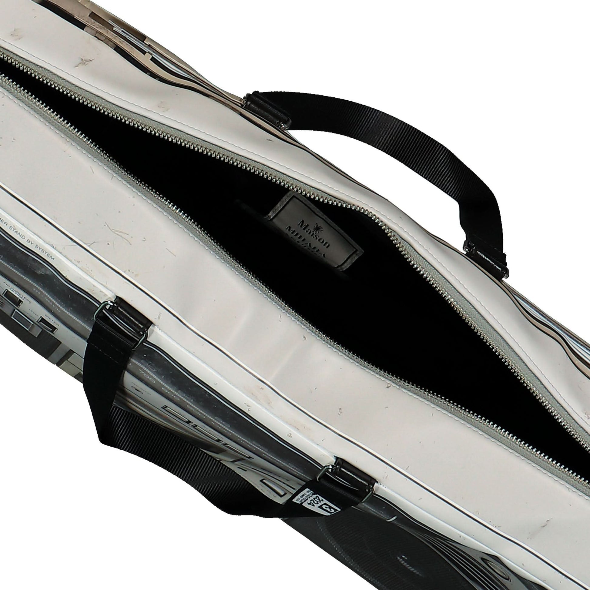 Maison Mihara Yasuhiro Boombox Printed Shoulder Bag Grey Detail view 6 | Gate