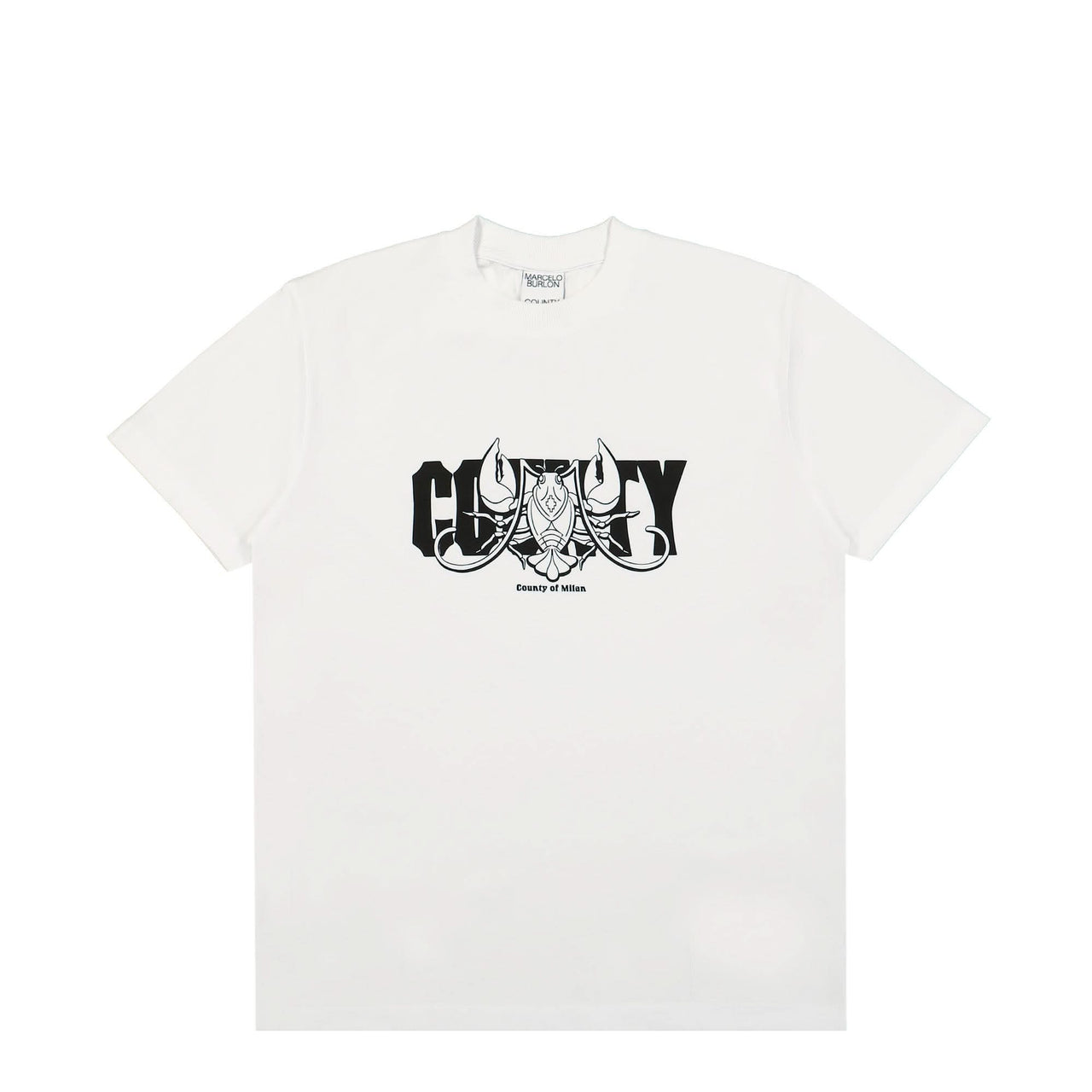 Marcelo Burlon - County of Milan Langosta Regular T-Shirt White Detail view 1 | Gate