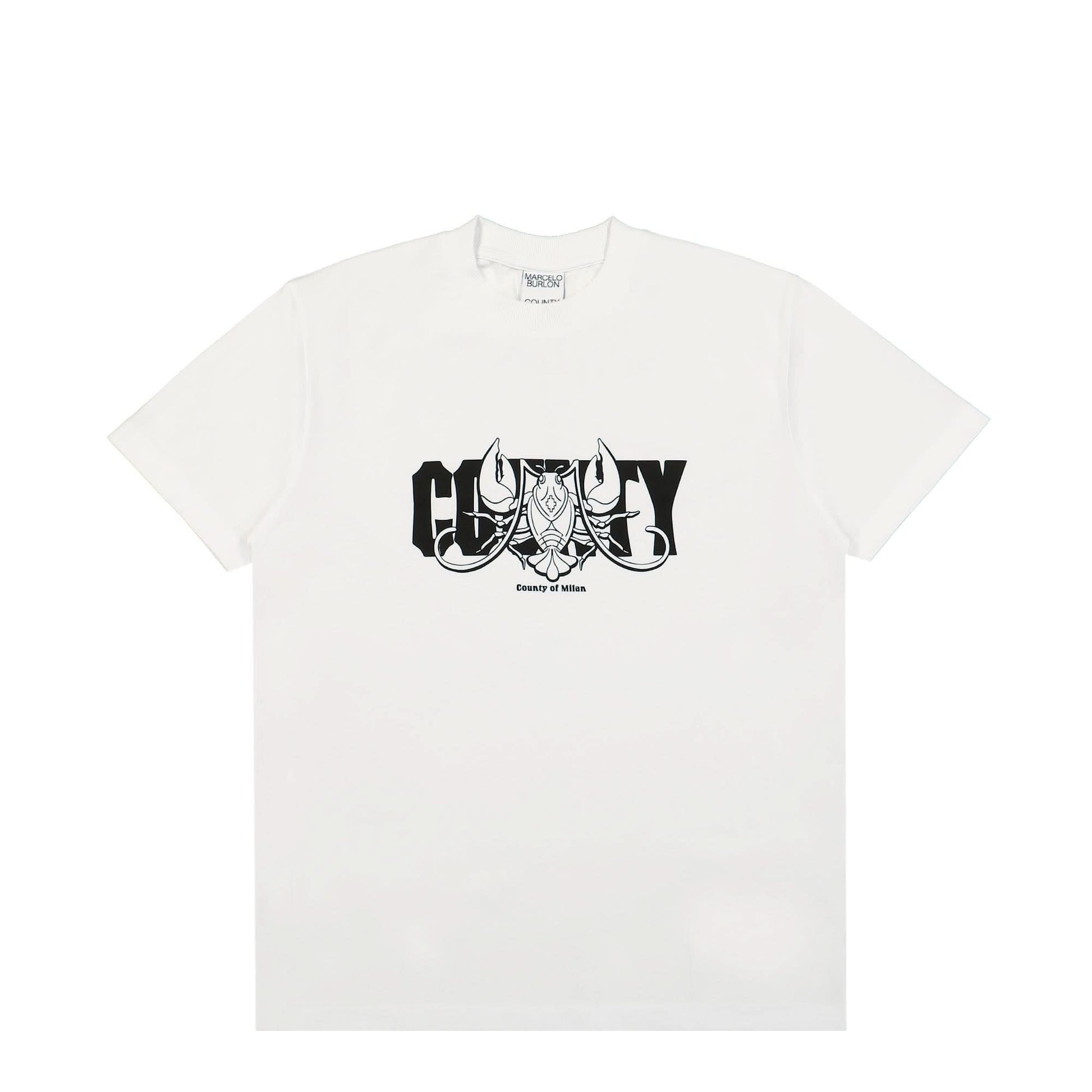 Marcelo Burlon - County of Milan Langosta Regular T-Shirt White Detail view 1 | Gate