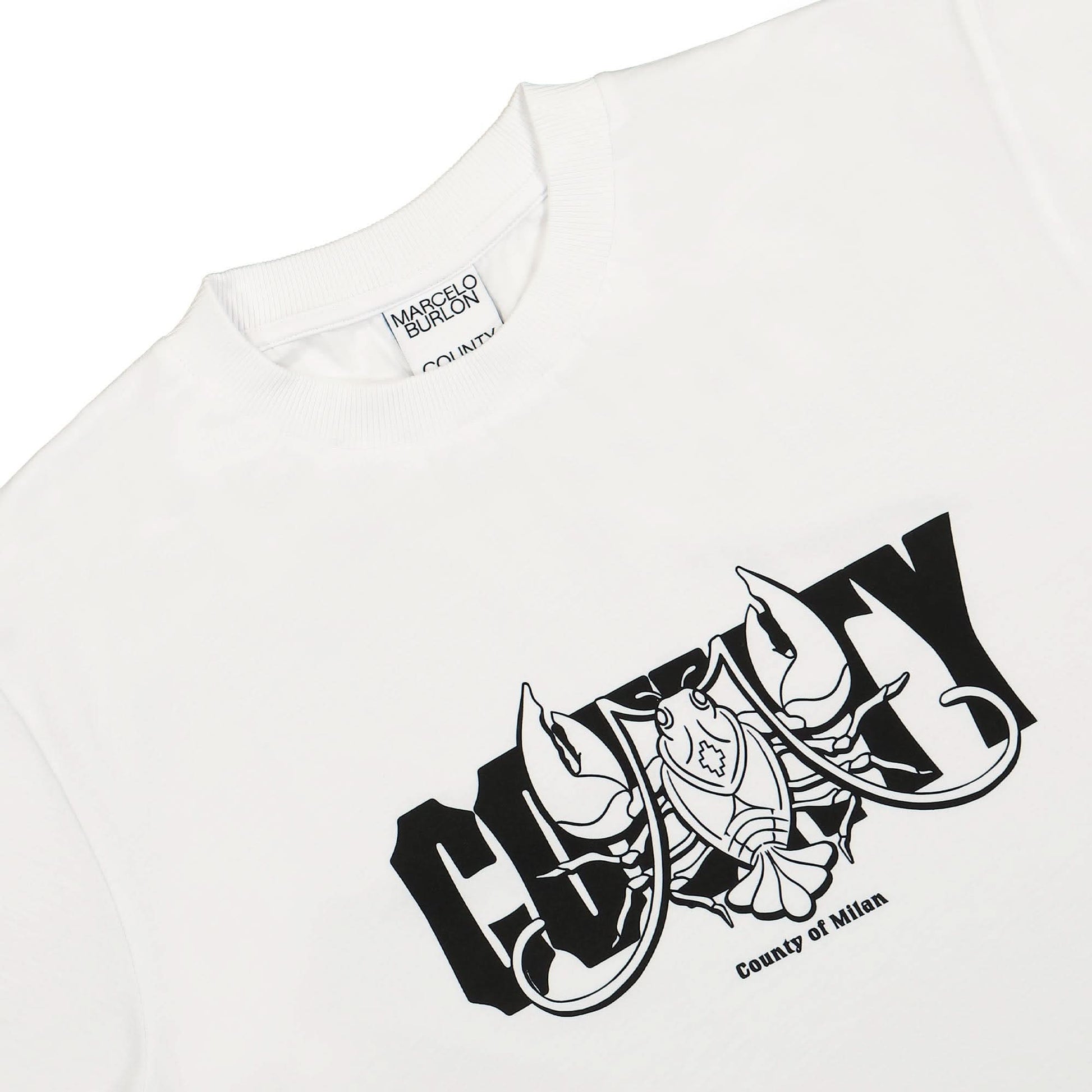 Marcelo Burlon - County of Milan Langosta Regular T-Shirt White Detail view 3 | Gate